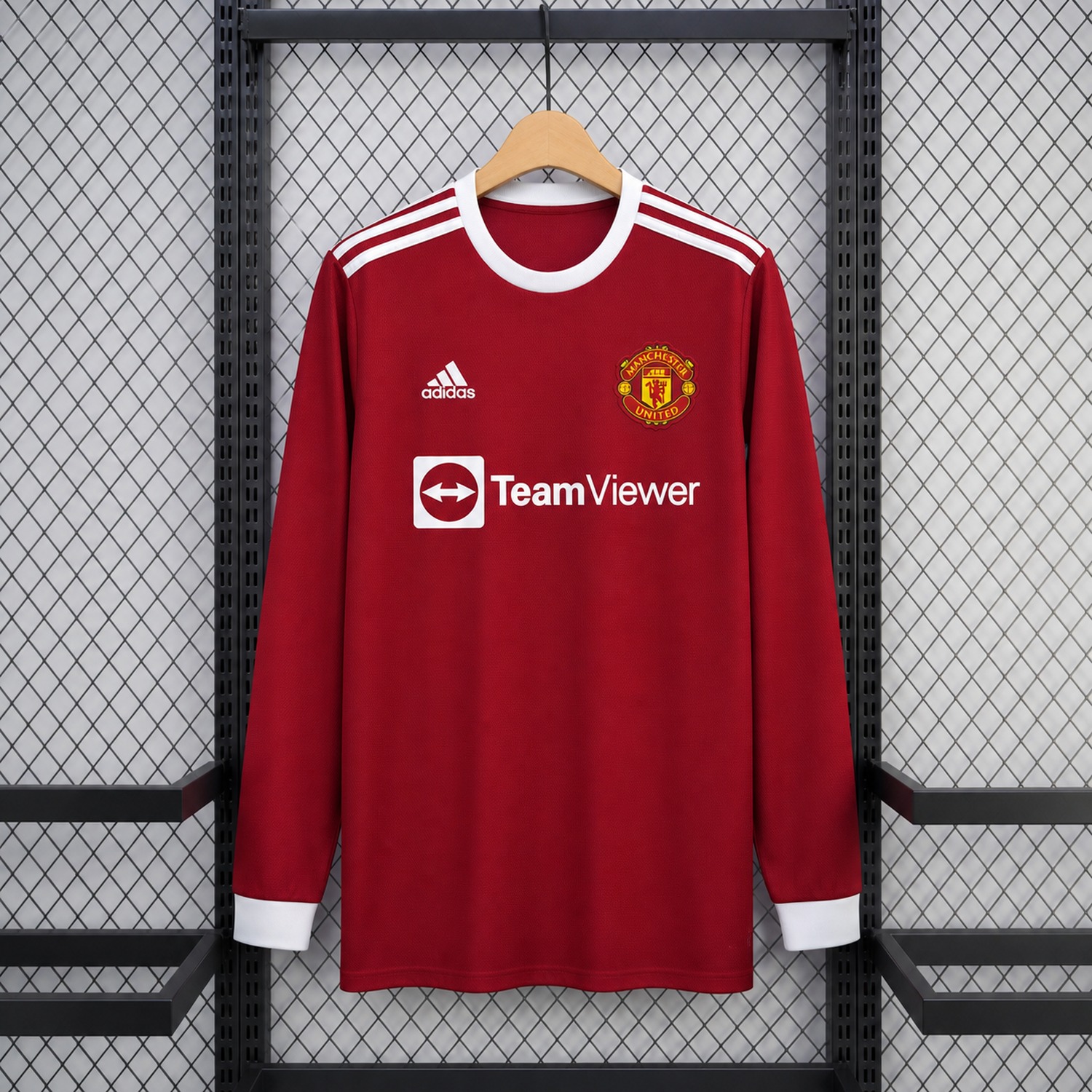Retro Manchester United 2021-22 Home Long Sleeves Jersey - ManixJersey