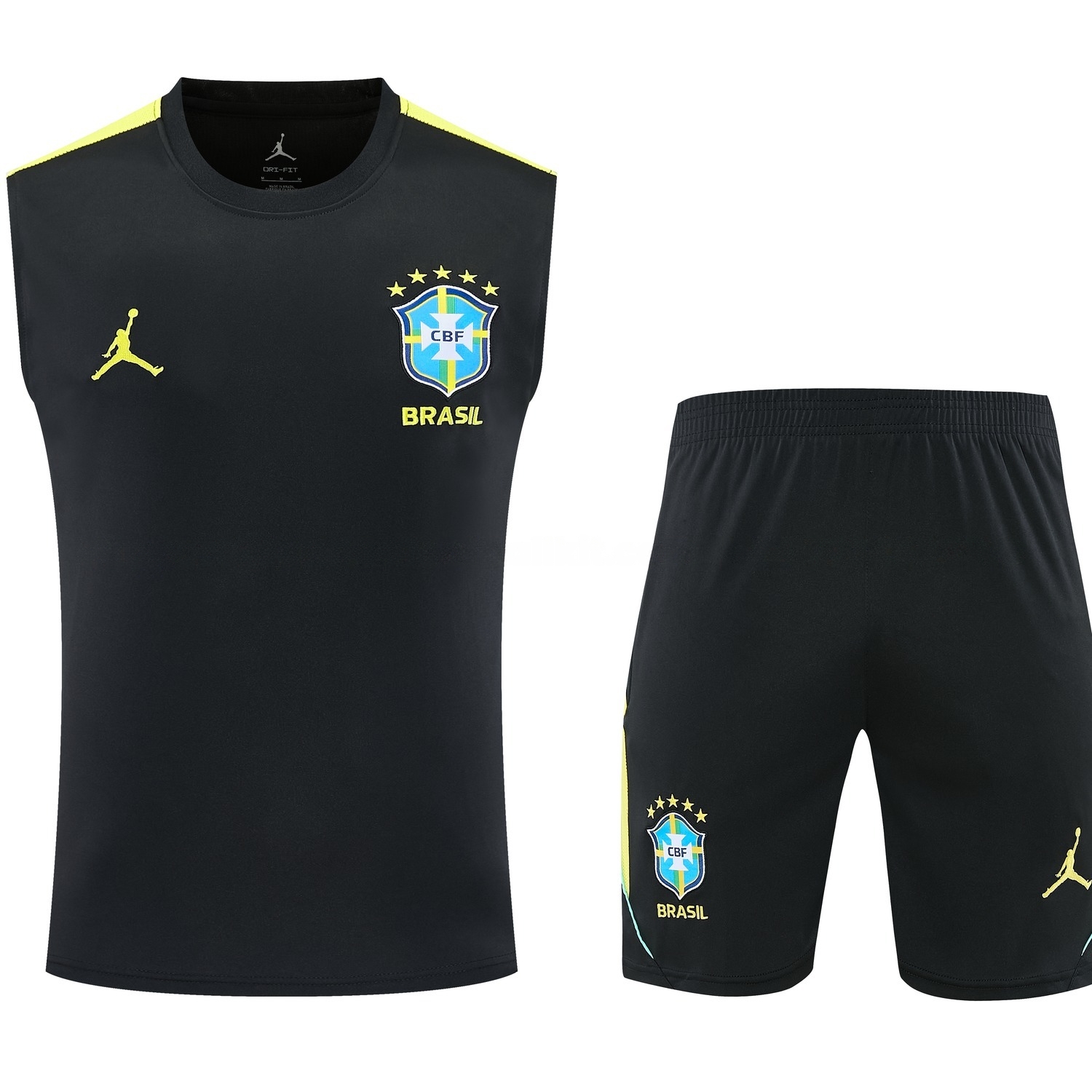 Brazil 2026 Vest Training Set - Black Vest and Shorts - ManixJersey