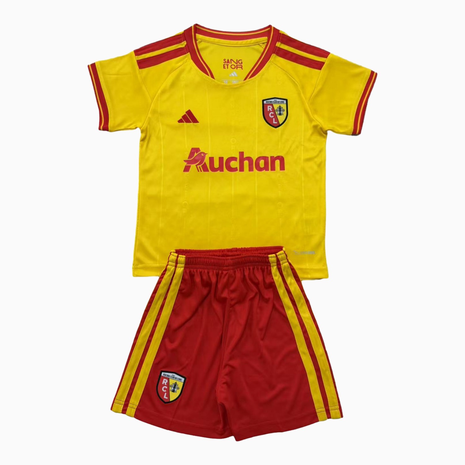 Lens 26-27 Home Yellow Men's Adult Jersey Set - Fans Version - ManixJersey
