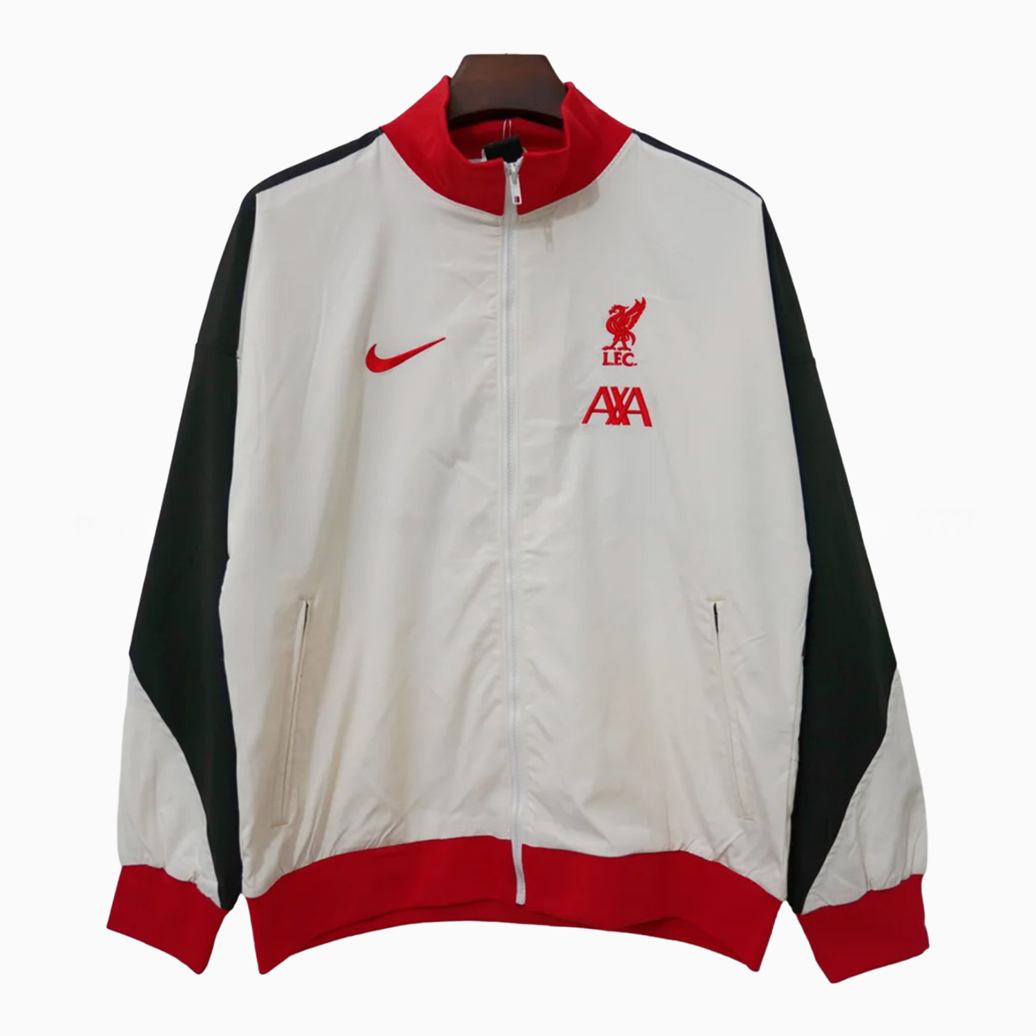 Retro Liver.pool 24-25 Windbreaker Jacket - White With Black - ManixJersey