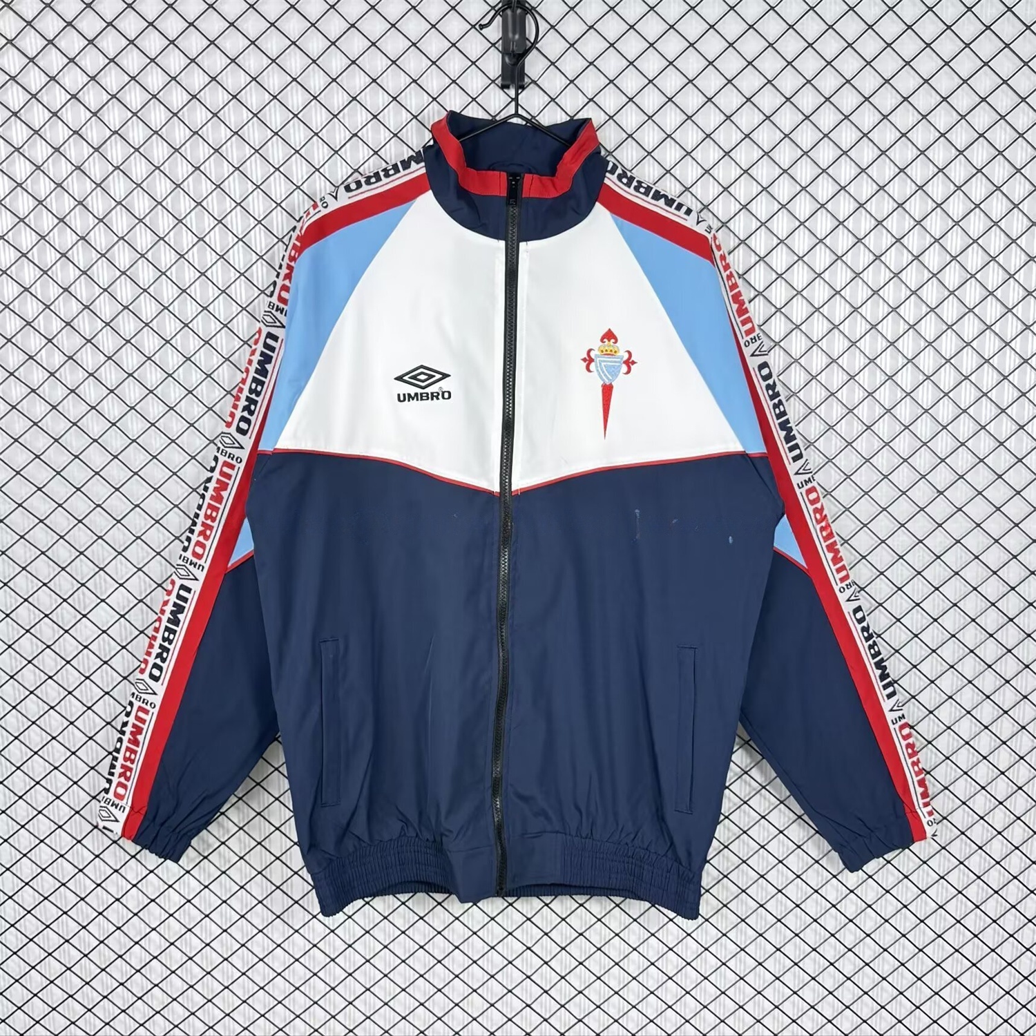 Retro Celta Vigo 1998-99 Windbreaker Jacket - White And Blue - ManixJersey