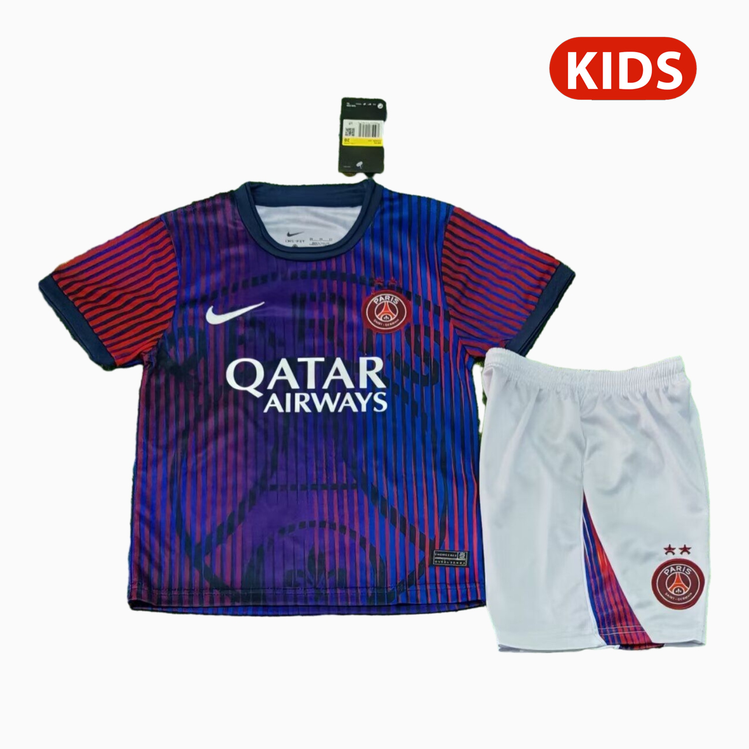 Paris Saint-Germain PSG 26-27 Away Pre-Match Training Kids Kit - ManixJersey