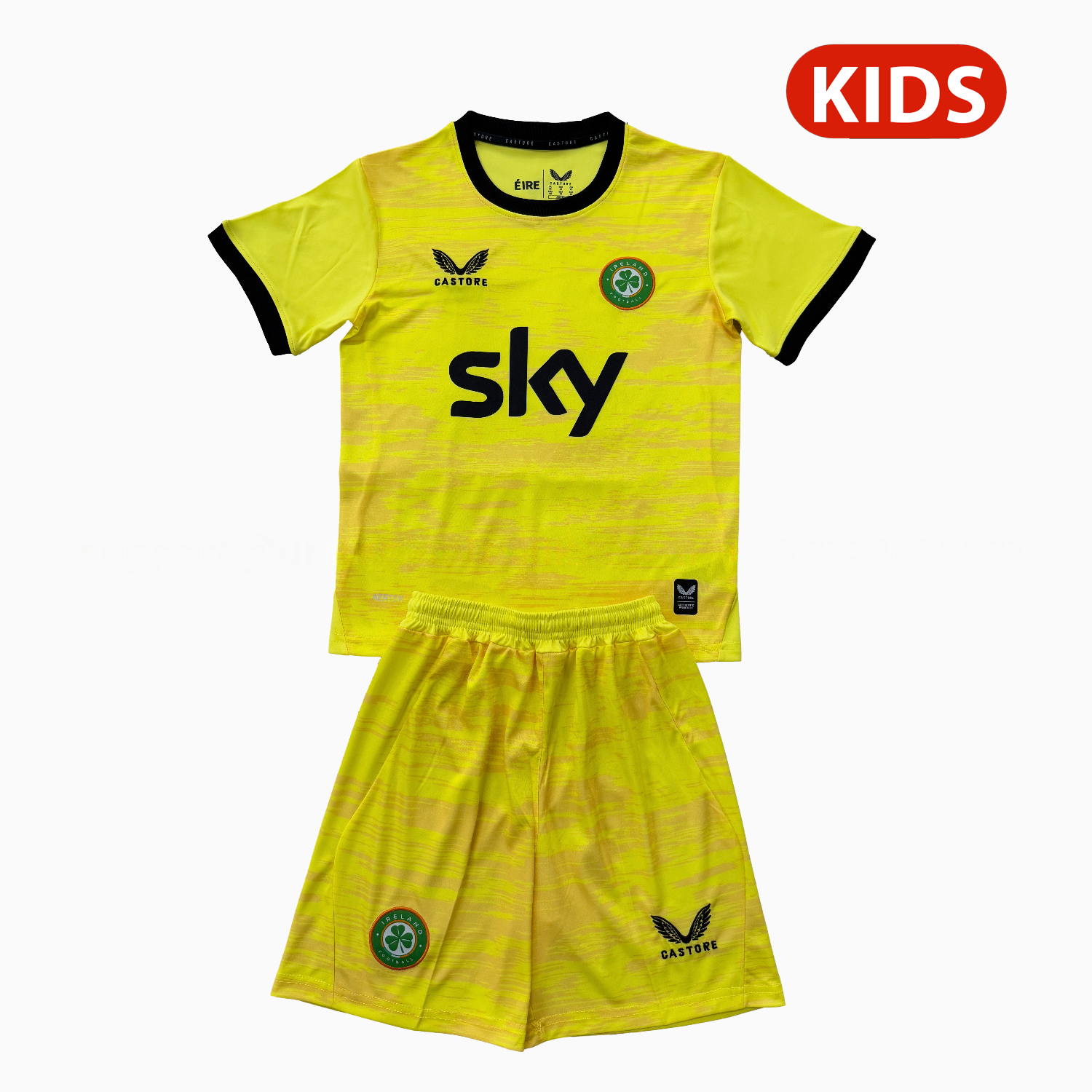 Ireland 2026 Yellow Goalkeeper Kids Kit - ManixJersey