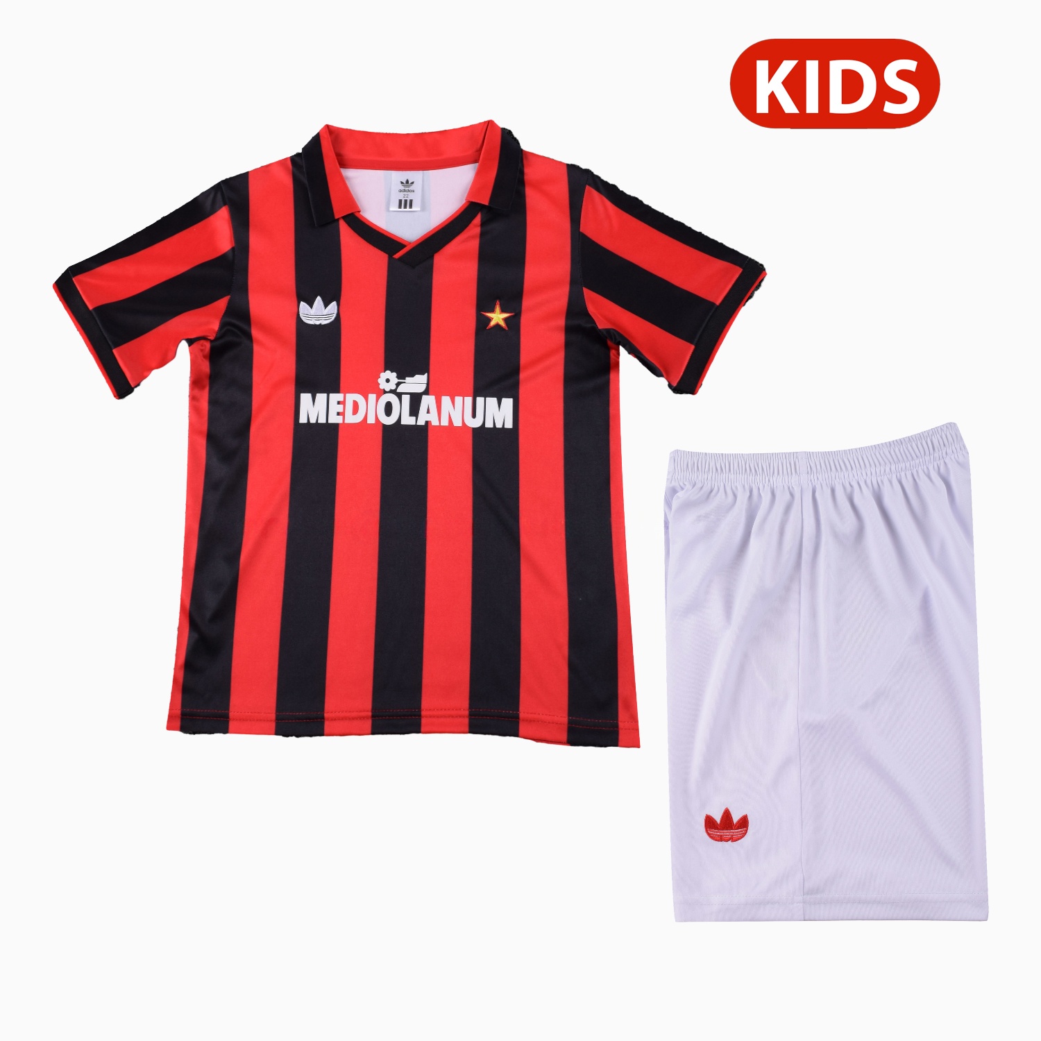 Retro AC Milan 1990-91 Home Kids Kit - ManixJersey