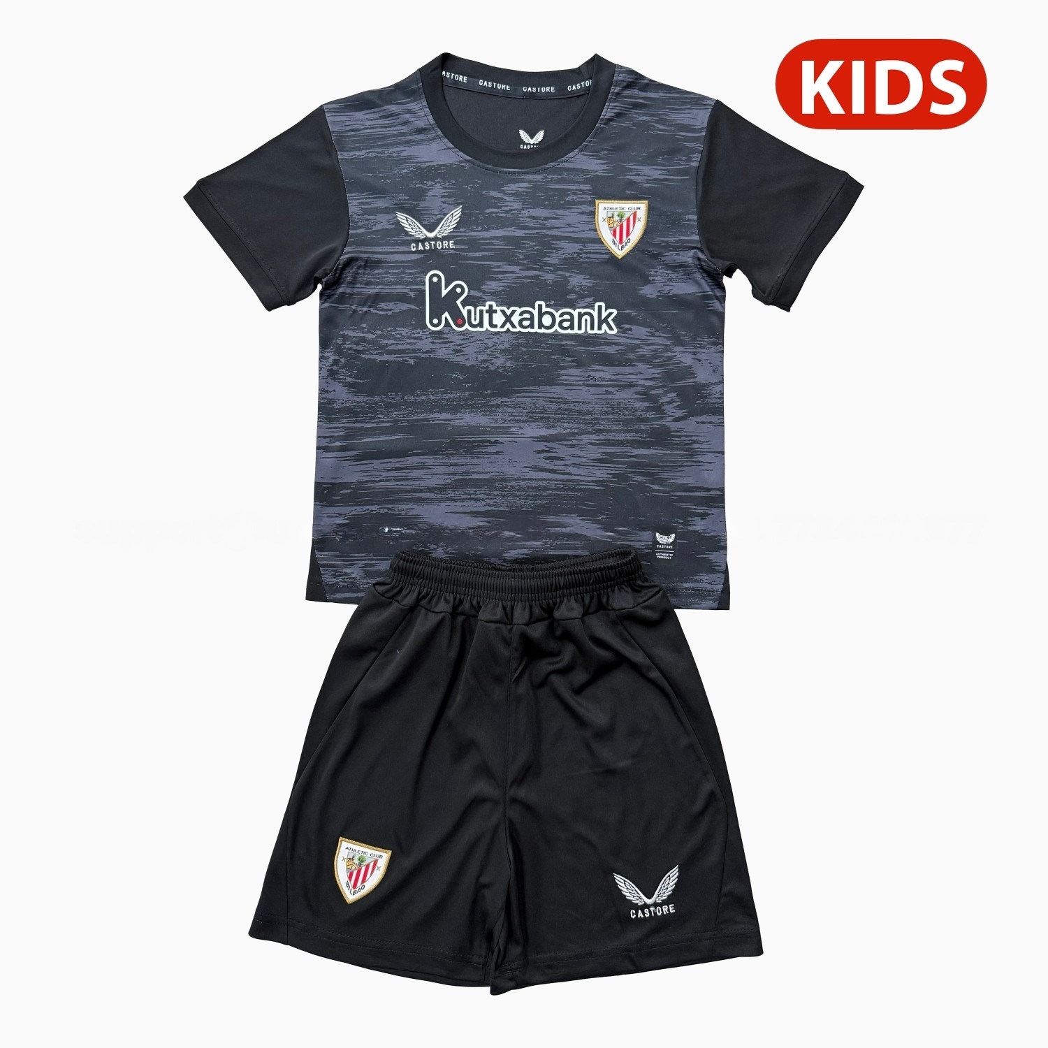 Athletic Bilbao 26-27 Black Goalkeeper Kids Kit - ManixJersey