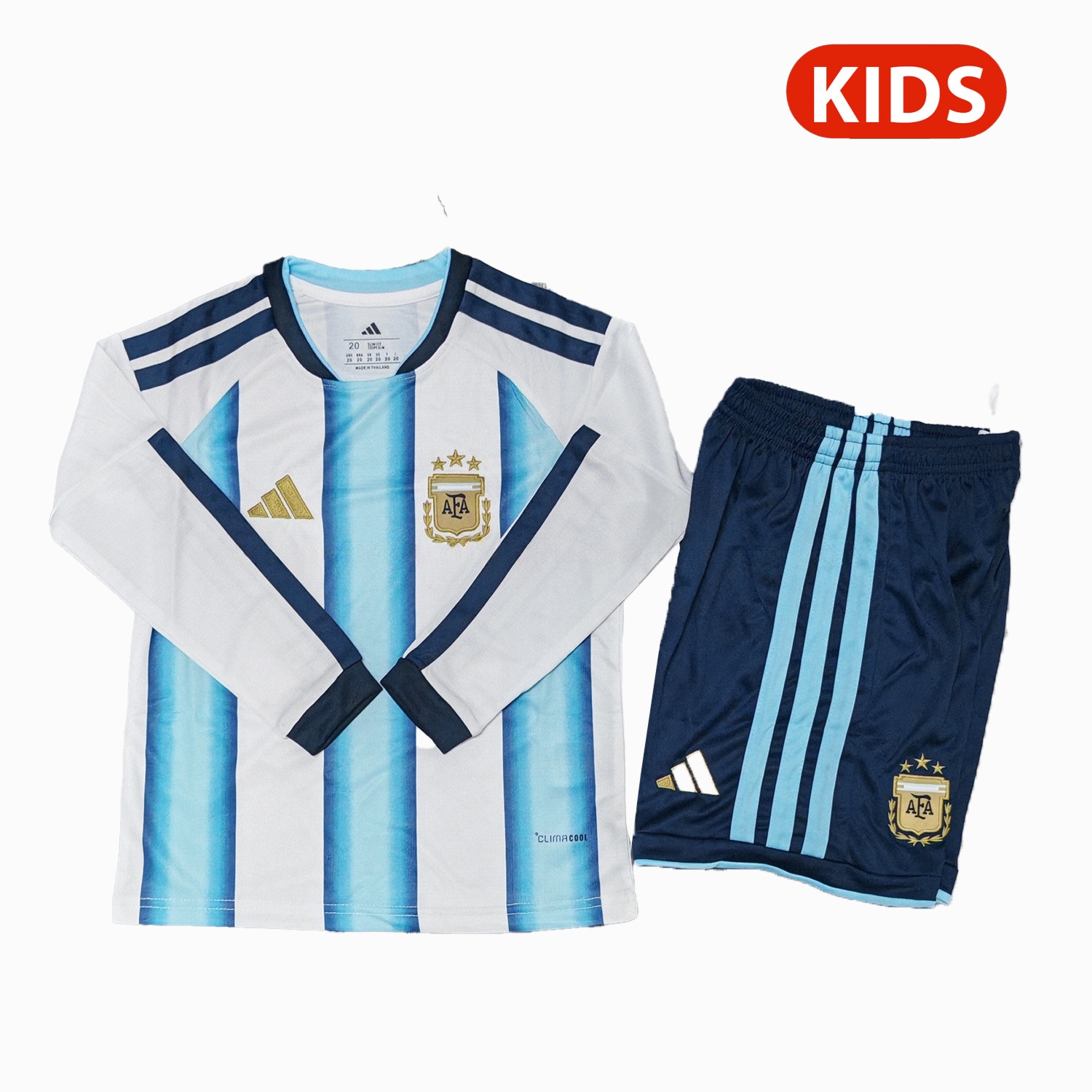 Argentina 2026 Home Long Sleeves Kids Kit - Without Chest Patch - ManixJersey