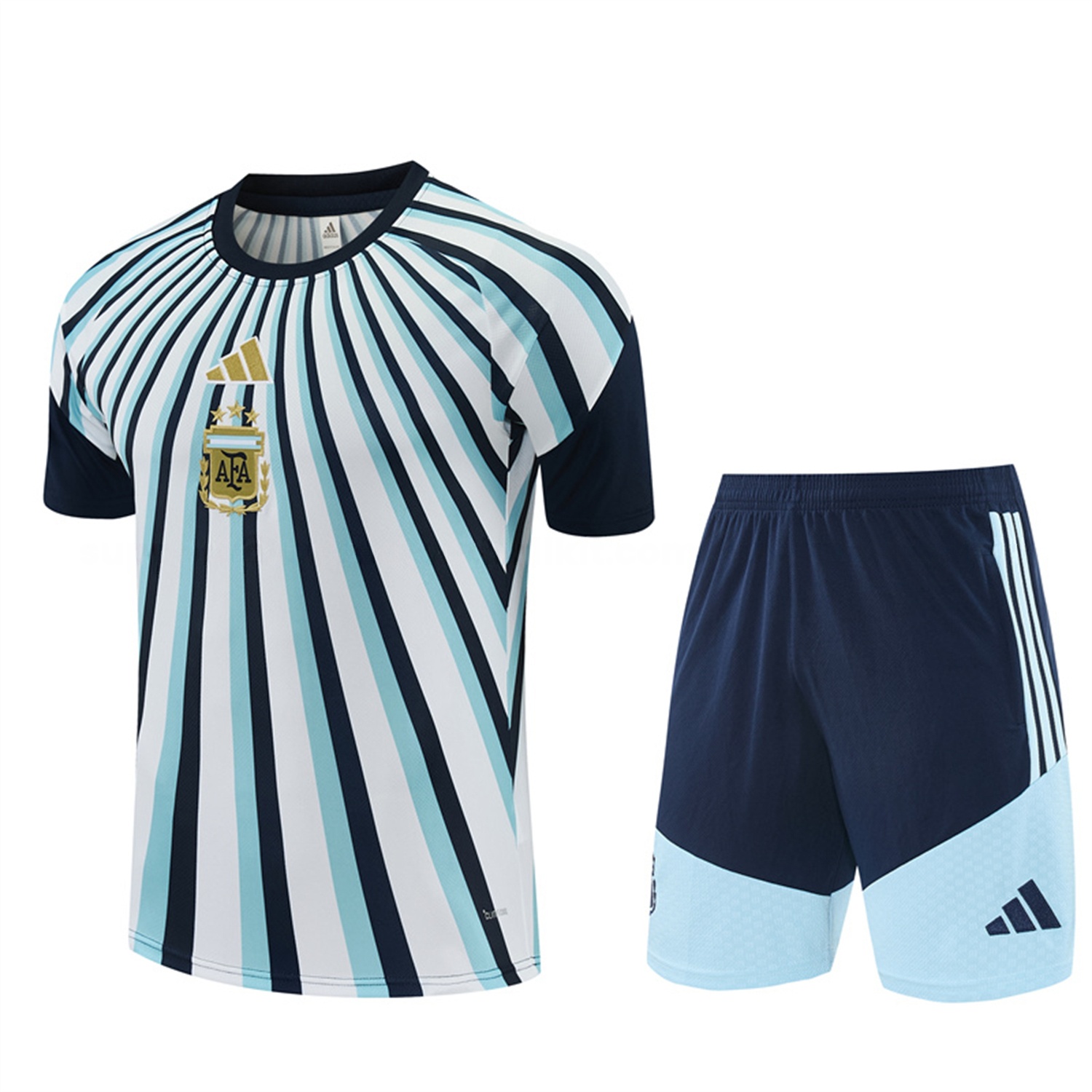 Argentina 2026 Short-Sleeve Training Set - Blue Rays Top and Blue Shorts - ManixJersey