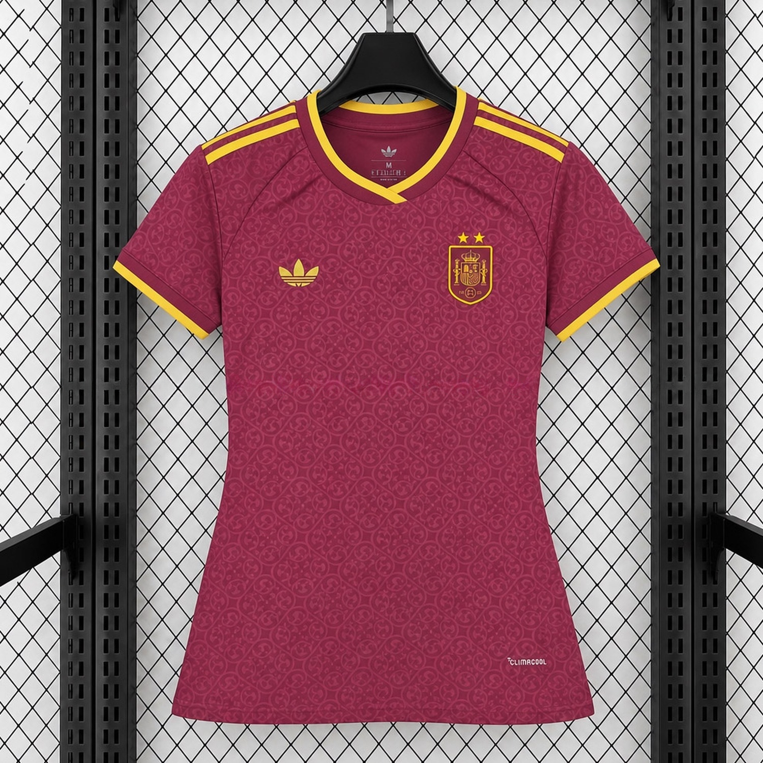 【Two-Crown Star】Women's Spain 2026 Trefoil Maroon Jersey - Fans Version - ManixJersey