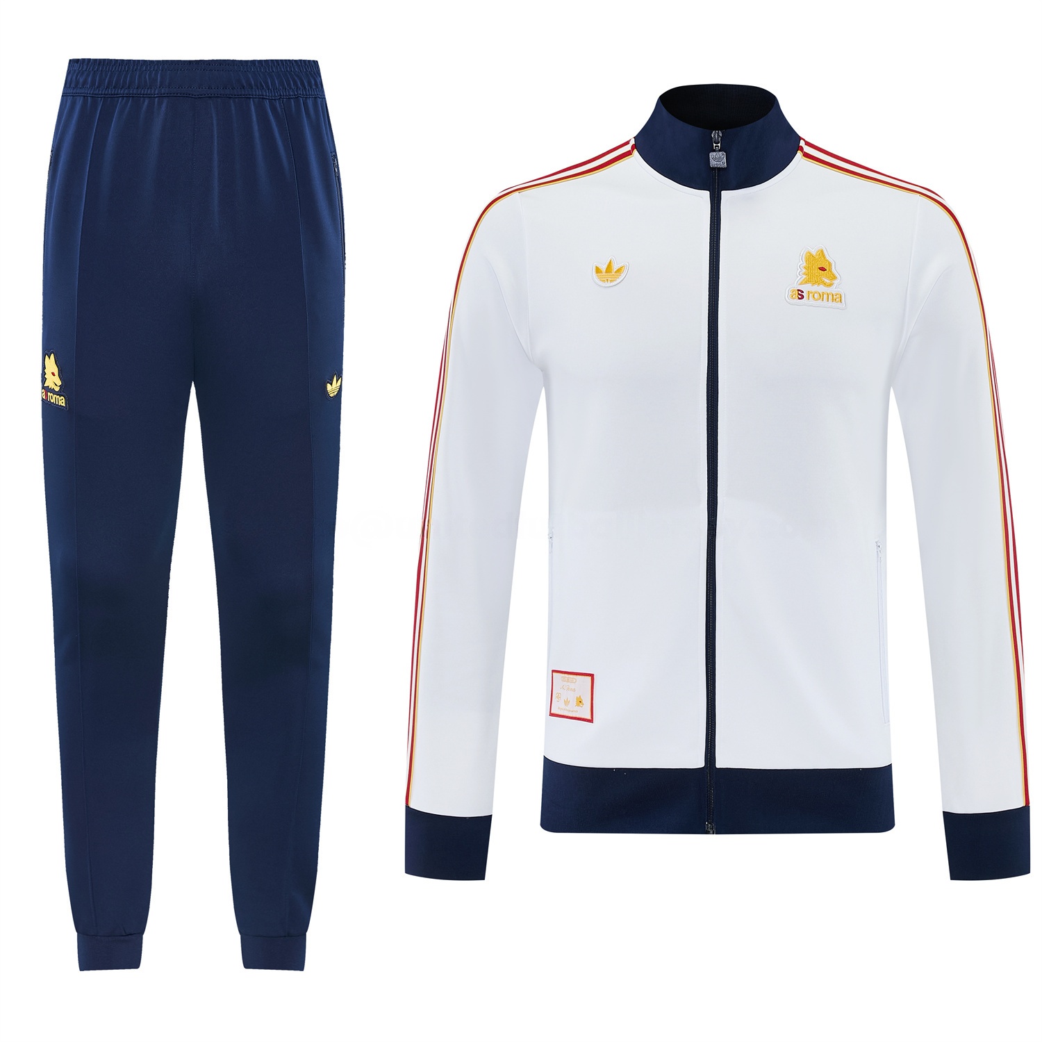 AS Roma 25-26 Originals LFSTLR Jacket Training Tracksuit - White Top and Blue Pant - ManixJersey