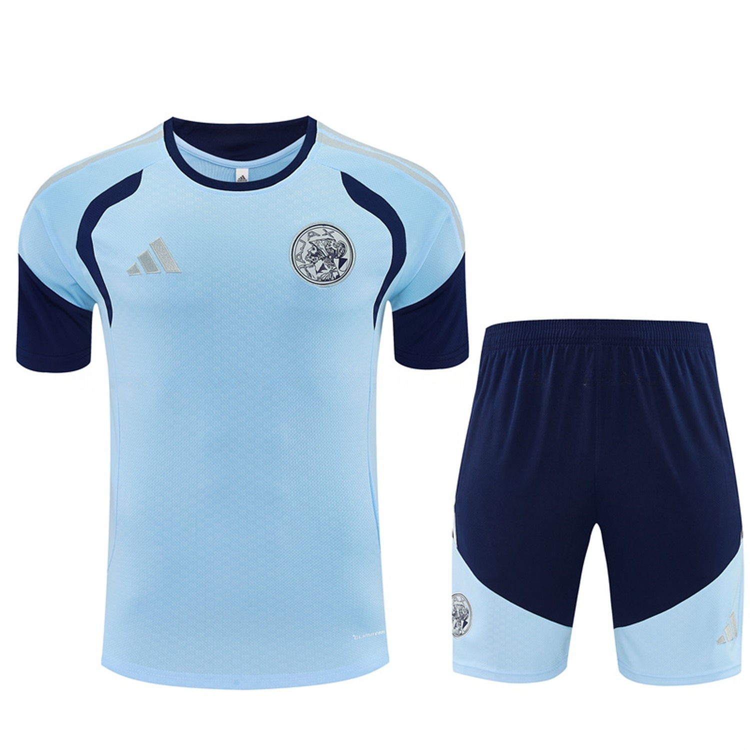 Ajax 26-27 Short-Sleeve Training Set - Light Blue Top & Deep Blue Shorts - ManixJersey