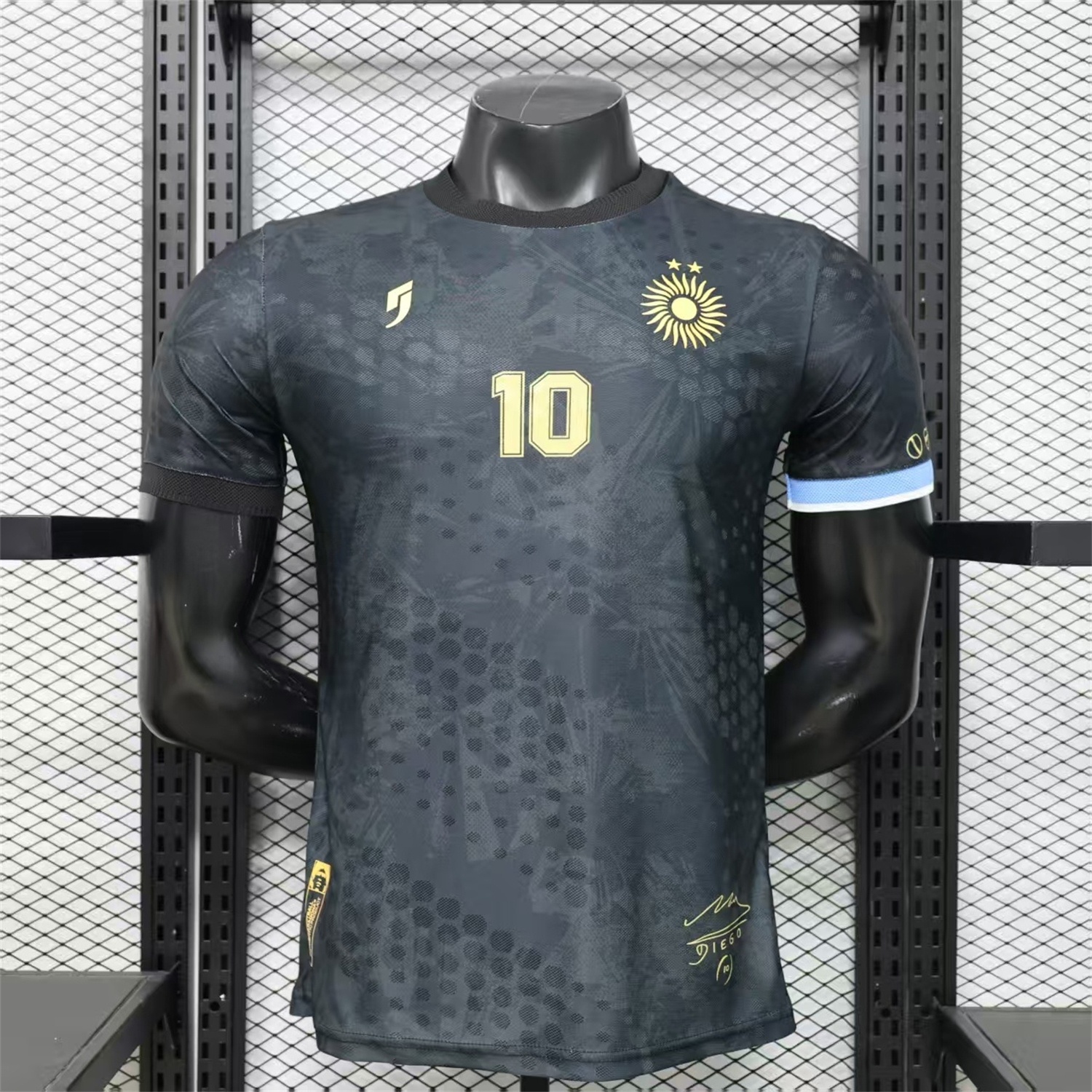 Argentina 2026 Black Maradona Special Kit - Player Version - ManixJersey