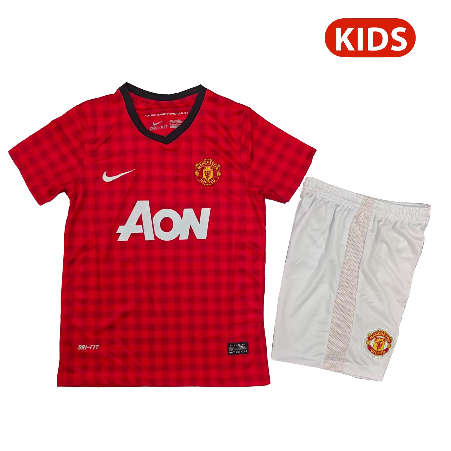 Retro Manchester United 2012-13 Home Kids Kit - ManixJersey