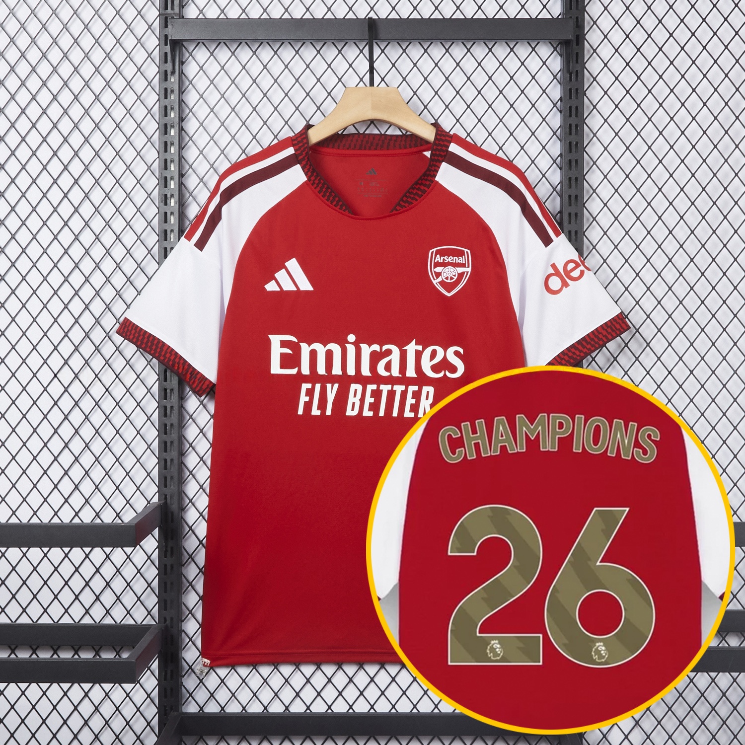 【Champion 26 Font】Arsenal 26-27 Home Jersey - Fans Version - ManixJersey