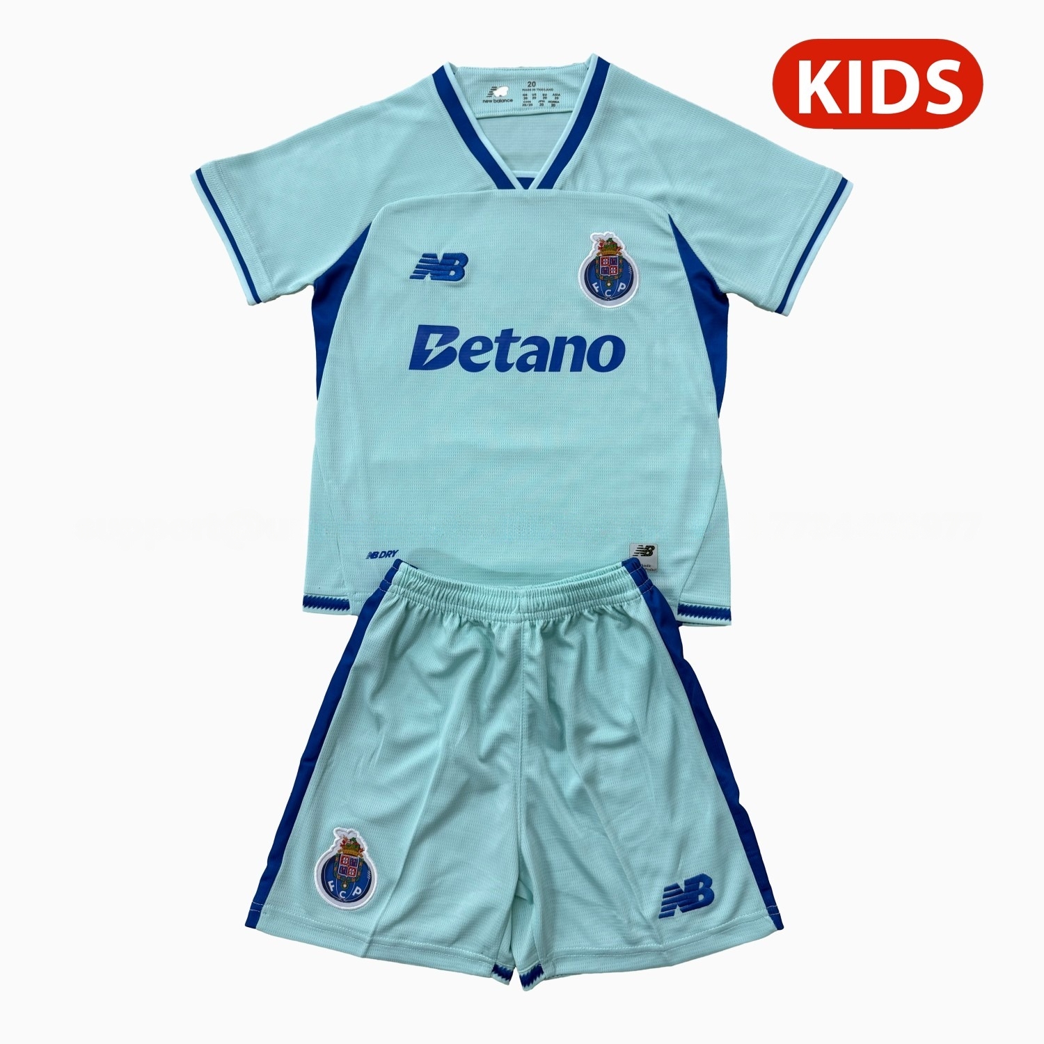 Porto 26-27 Third Light Blue Kids Kit - ManixJersey