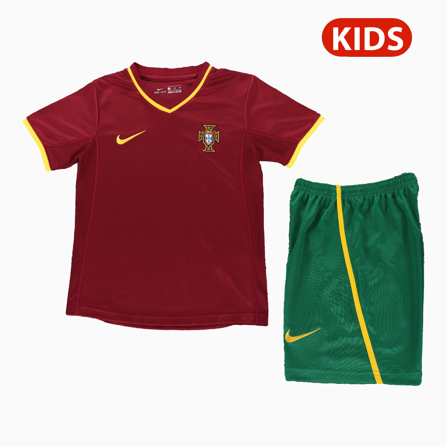 Retro Portugal 2000 Home Kids Kit - ManixJersey