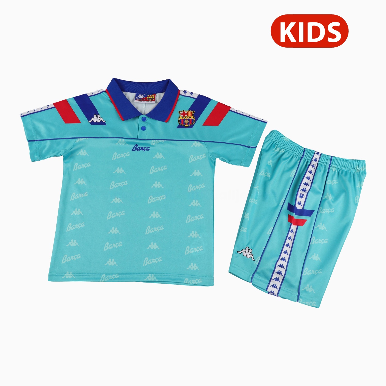 Retro Barcelona 1992-95 Away Kids Kit - ManixJersey
