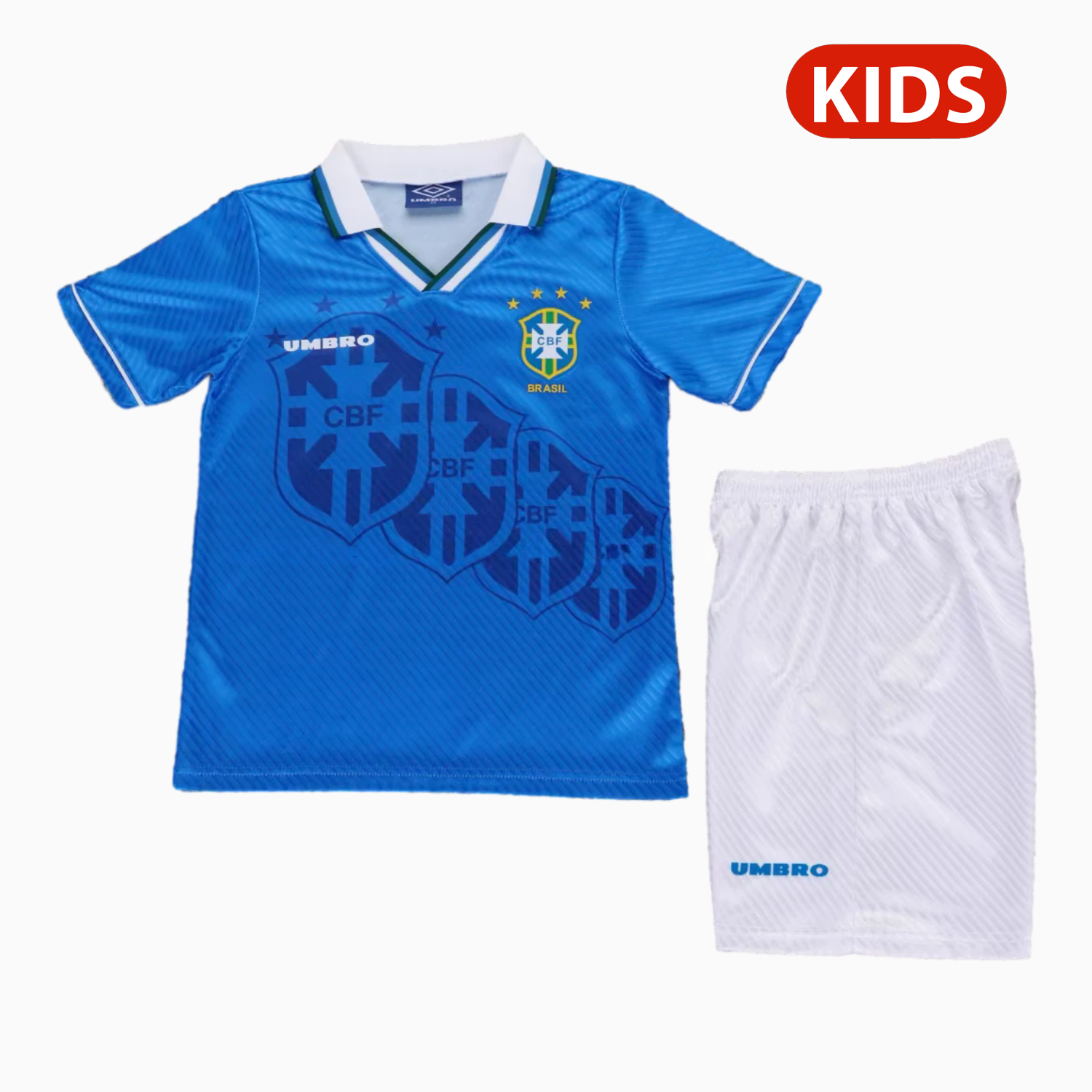 Retro Brazil 1996 Away Kids Kit - ManixJersey