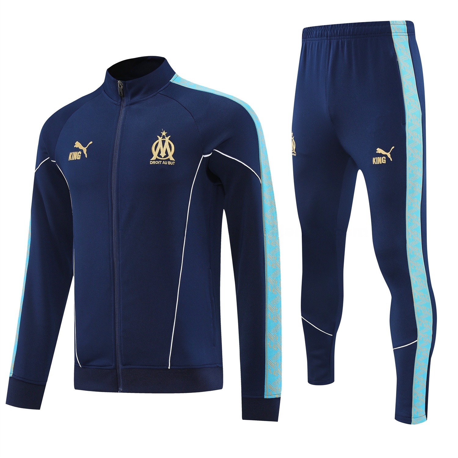 Marseille 25-26 Long Sleeve Training Set - Dark Blue Top & Pants - ManixJersey