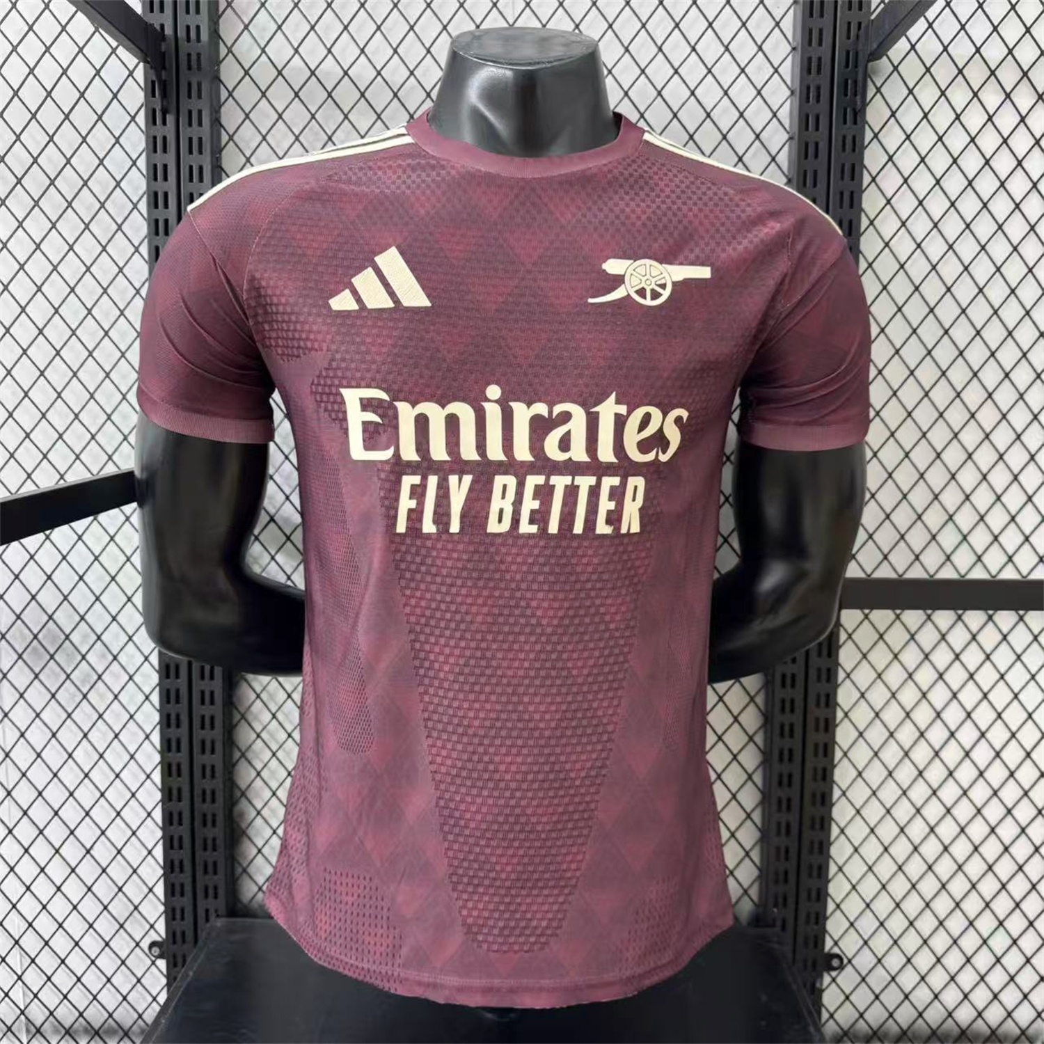 Arsenal 26-27 Yellow Sponsors Wine Red Special Jersey - Player Version - ManixJersey
