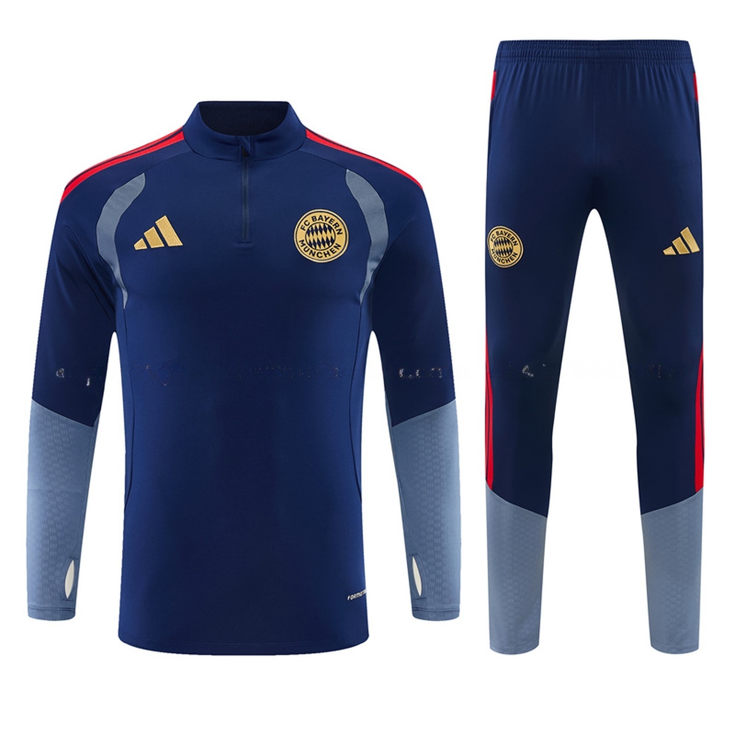 Bayern Munich 26-27 Long Sleeve Training Set - Deep Blue Top & Deep Blue Pants - ManixJersey