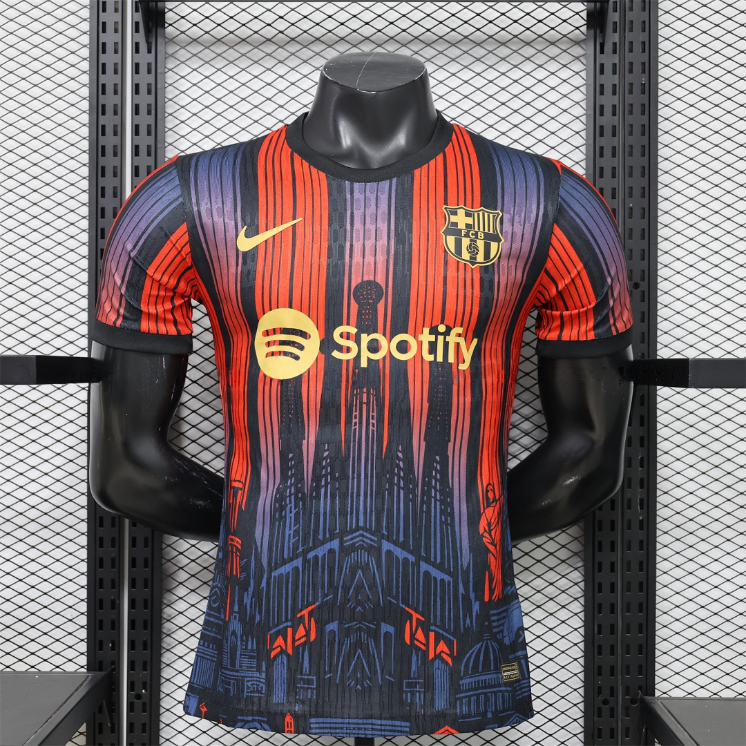 Barcelona 26-27 Grey With Red Special Jersey - Player Version - ManixJersey