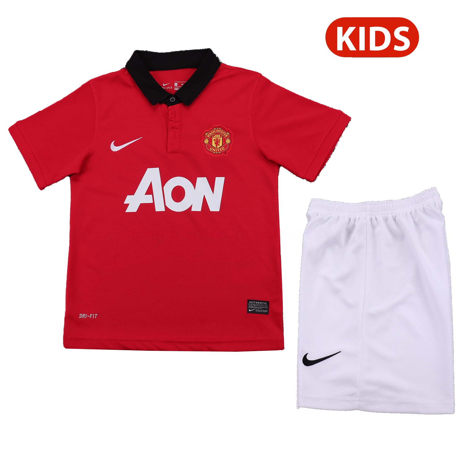 Retro Manchester United 2013-14 Home Kids Kit - ManixJersey