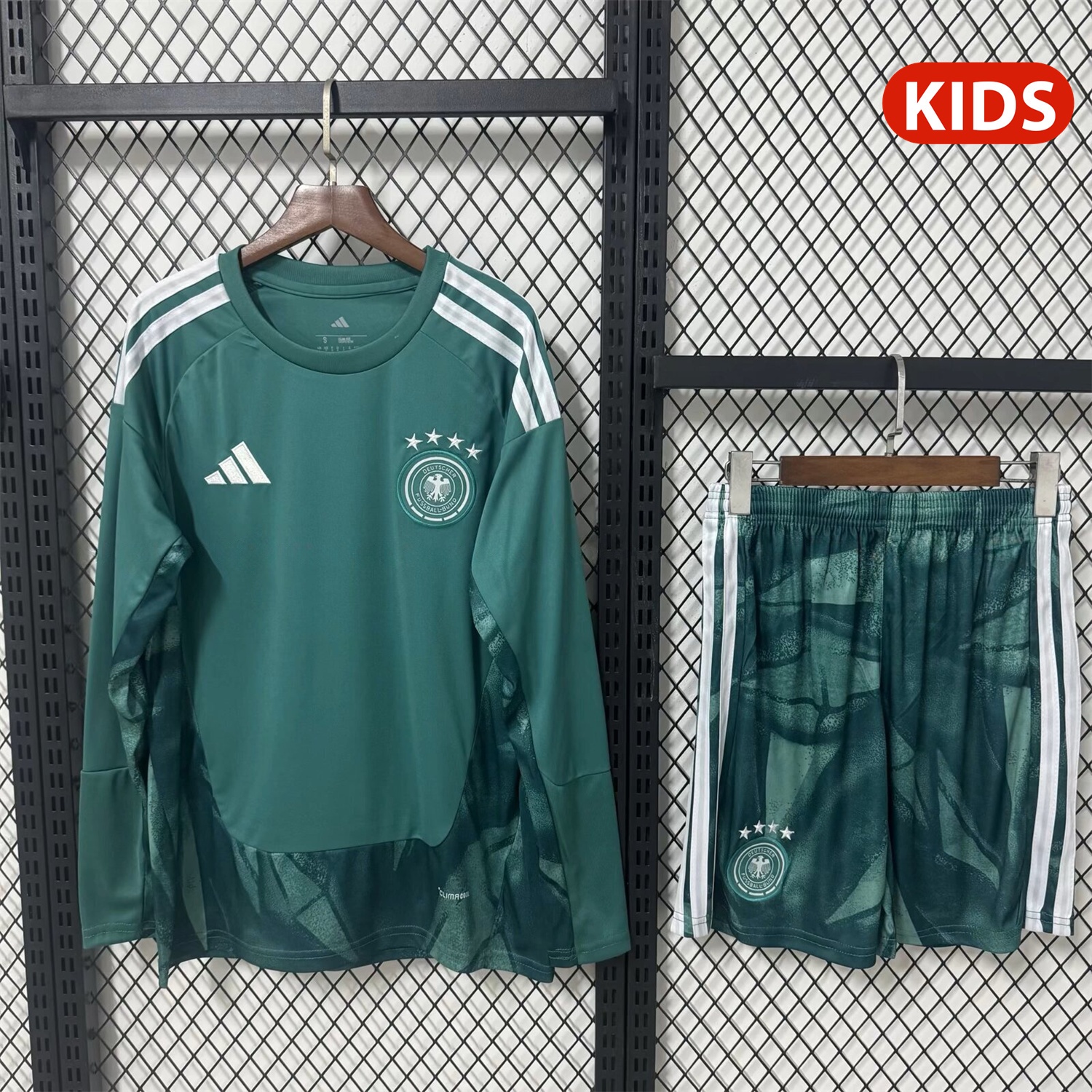 Germany 2026 Goalkeeper Green Long Sleeves Kids Kit - ManixJersey