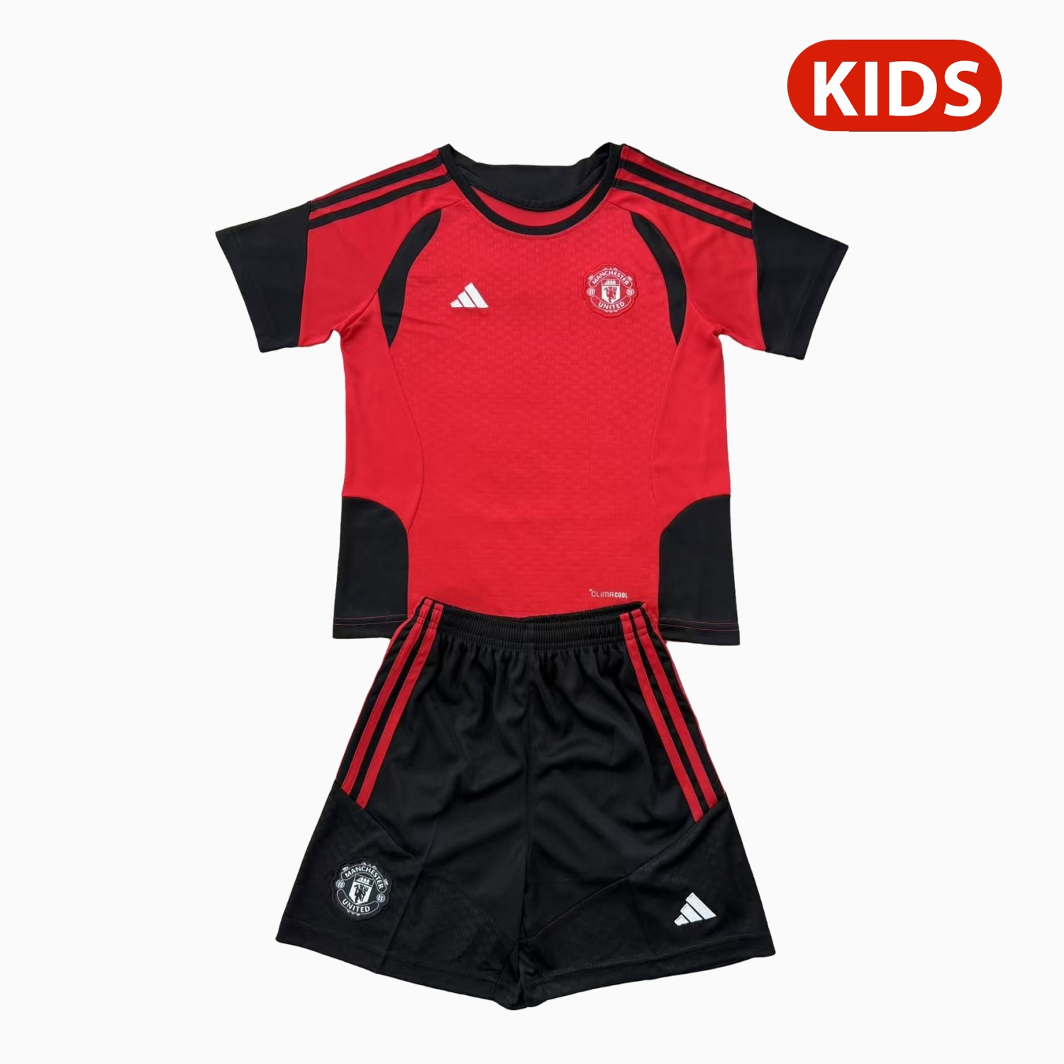 Manchester United 26-27 Red Kids Short-Sleeve Training Set - ManixJersey