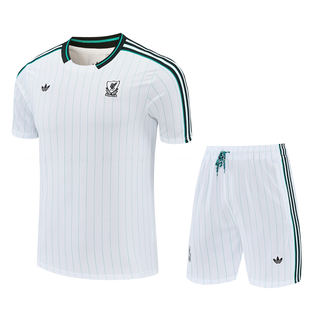 Liver.pool 25-26 Retro Style Short-Sleeve Training Set - Colors Top & Colors Pants - ManixJersey