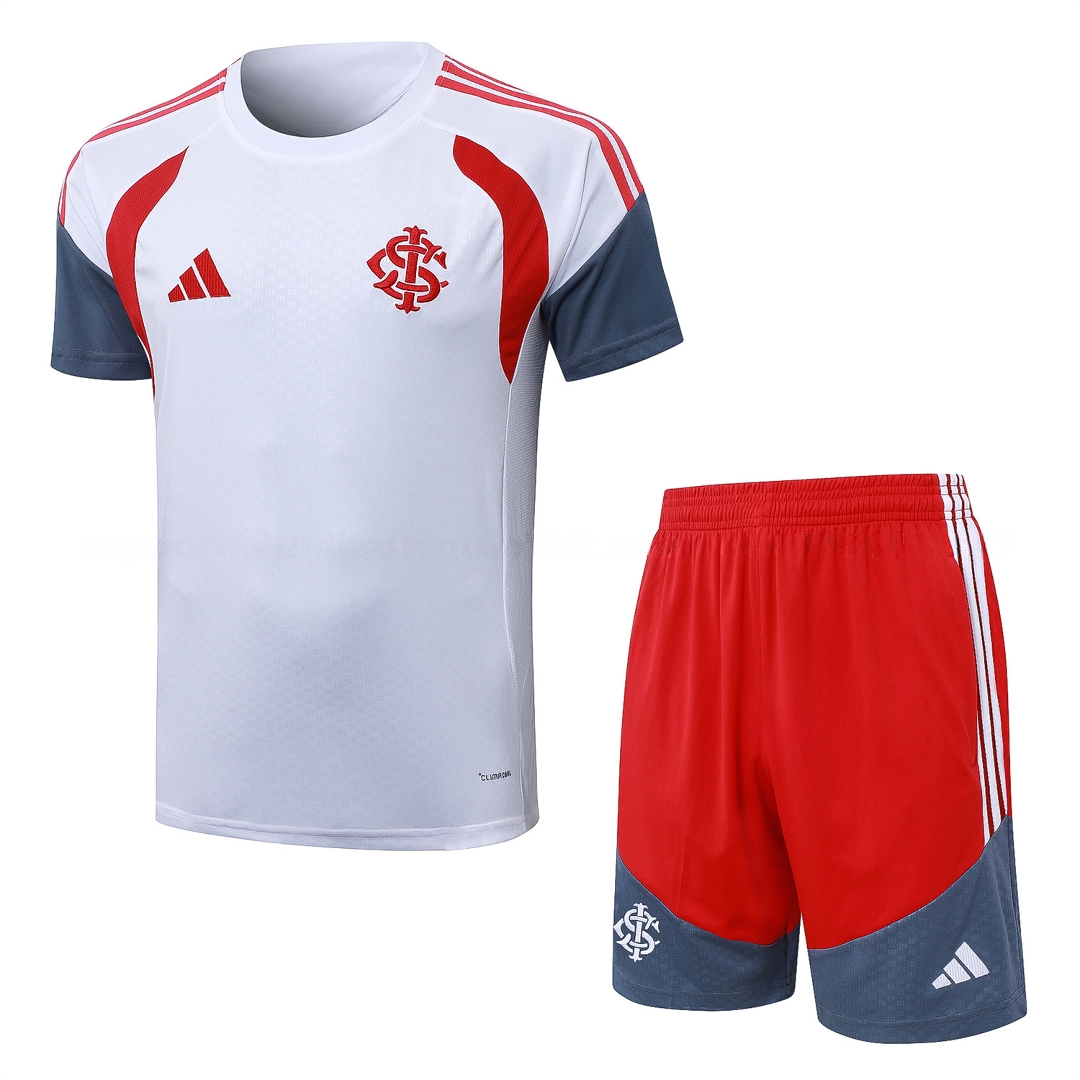 SC Internacional 2026 Short-Sleeve Training Set - White Top and Red Shorts - ManixJersey