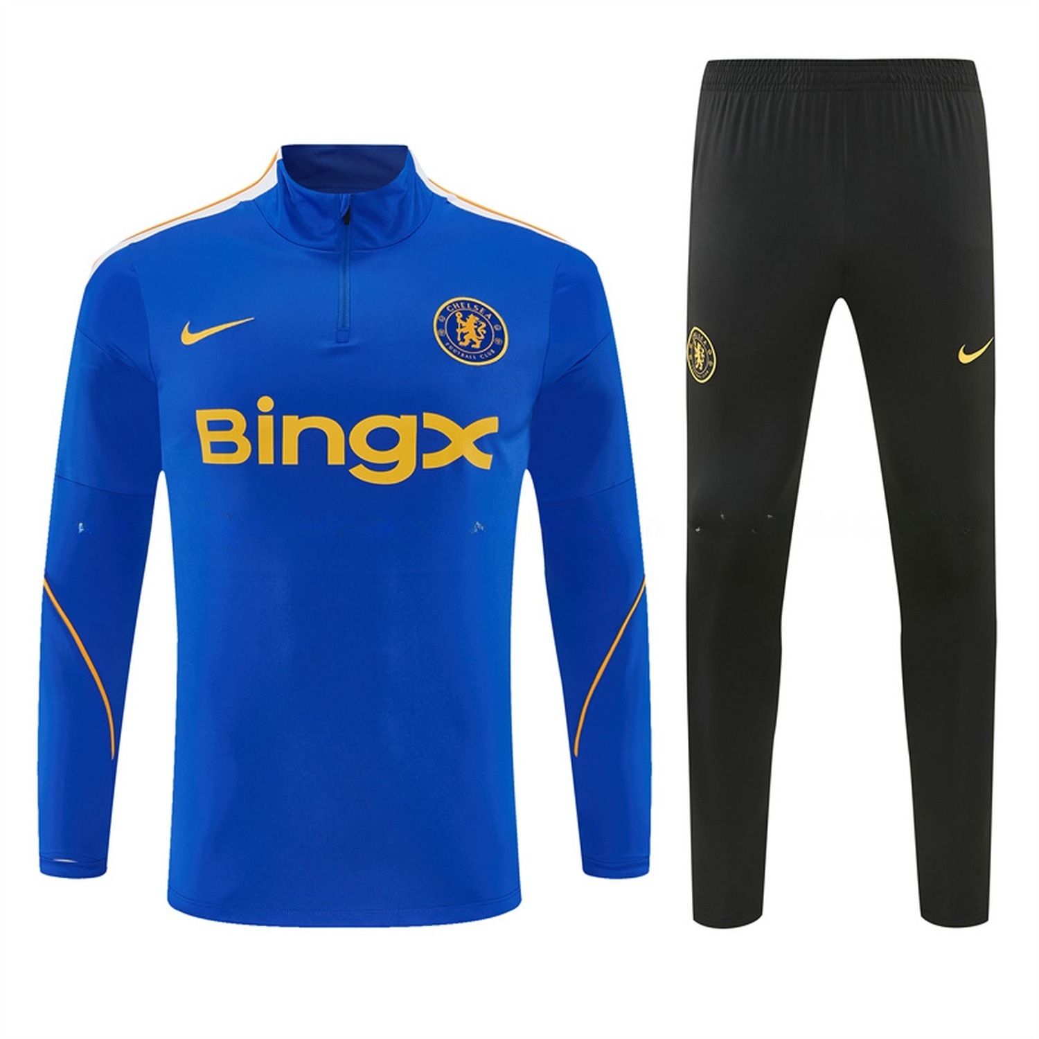 C.H.E.L.S.E.A 26-27 Long Sleeve Training Set - Royal Blue Top & Black Pants - ManixJersey