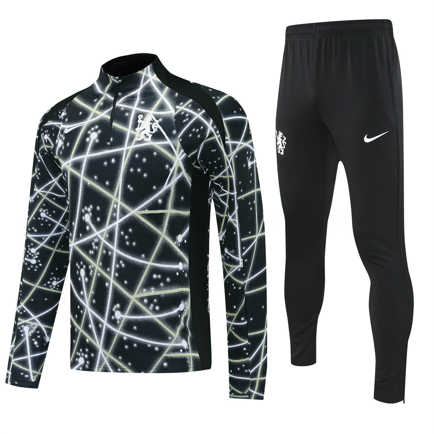 C.H.E.L.S.E.A 25-26 Meteor Pattern Long Sleeve Training Set - Player Version - Starry Sky Top and Black Pants - ManixJersey