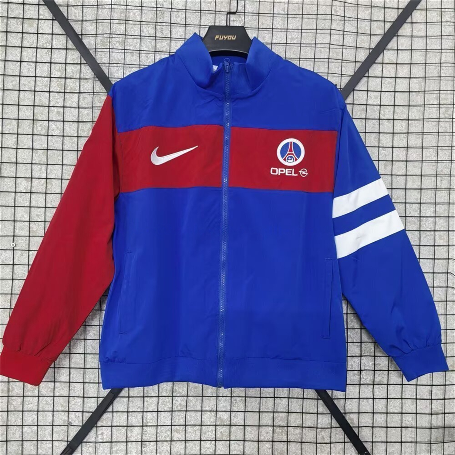 Retro Paris Saint-Germain PSG 1996-97 Red Blue Windbreaker Jacket - ManixJersey