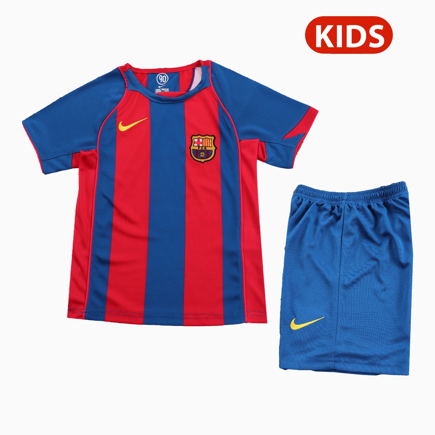 Retro Barcelona 2004-05 Home Kids Kit - ManixJersey
