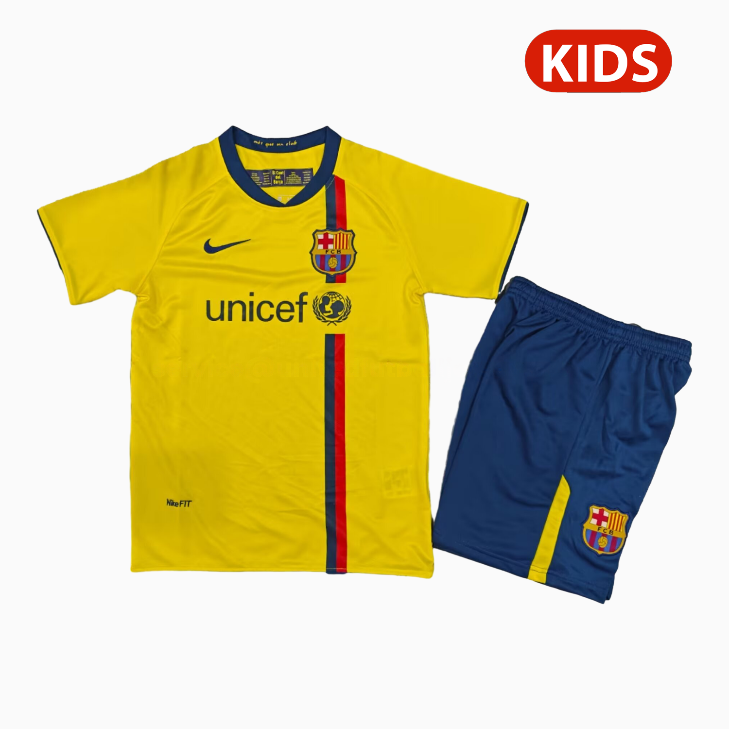 Retro Barcelona 2008-09 Away Kids Kit - ManixJersey