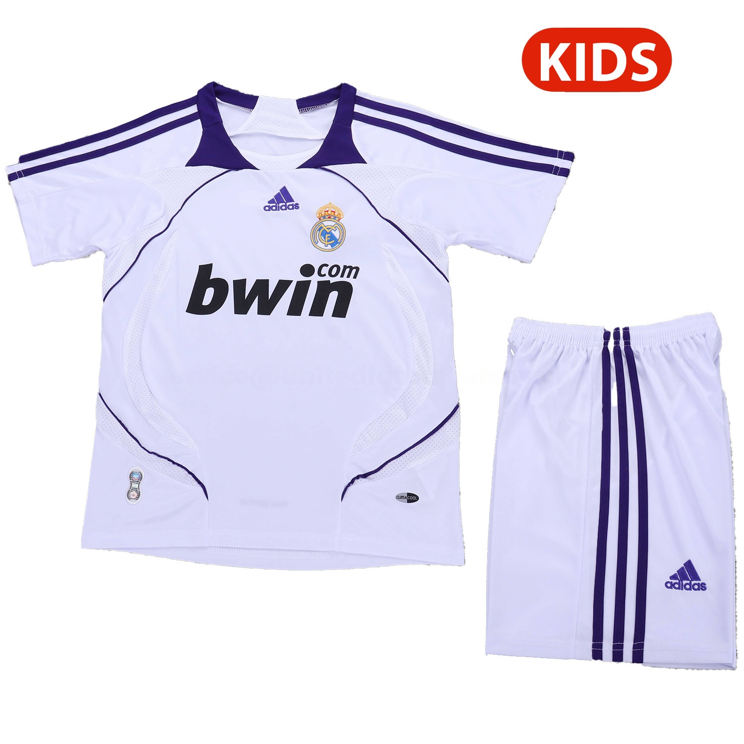 Retro Real Madrid 2007-08 Home Kids Kit - ManixJersey