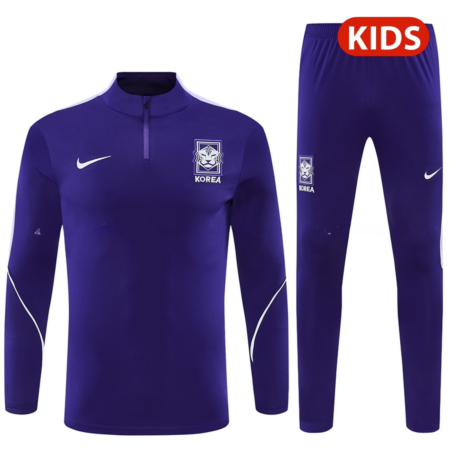 South Korea 2026 Kids Long Sleeve Training Set - Purple Top & Purple Pants - ManixJersey