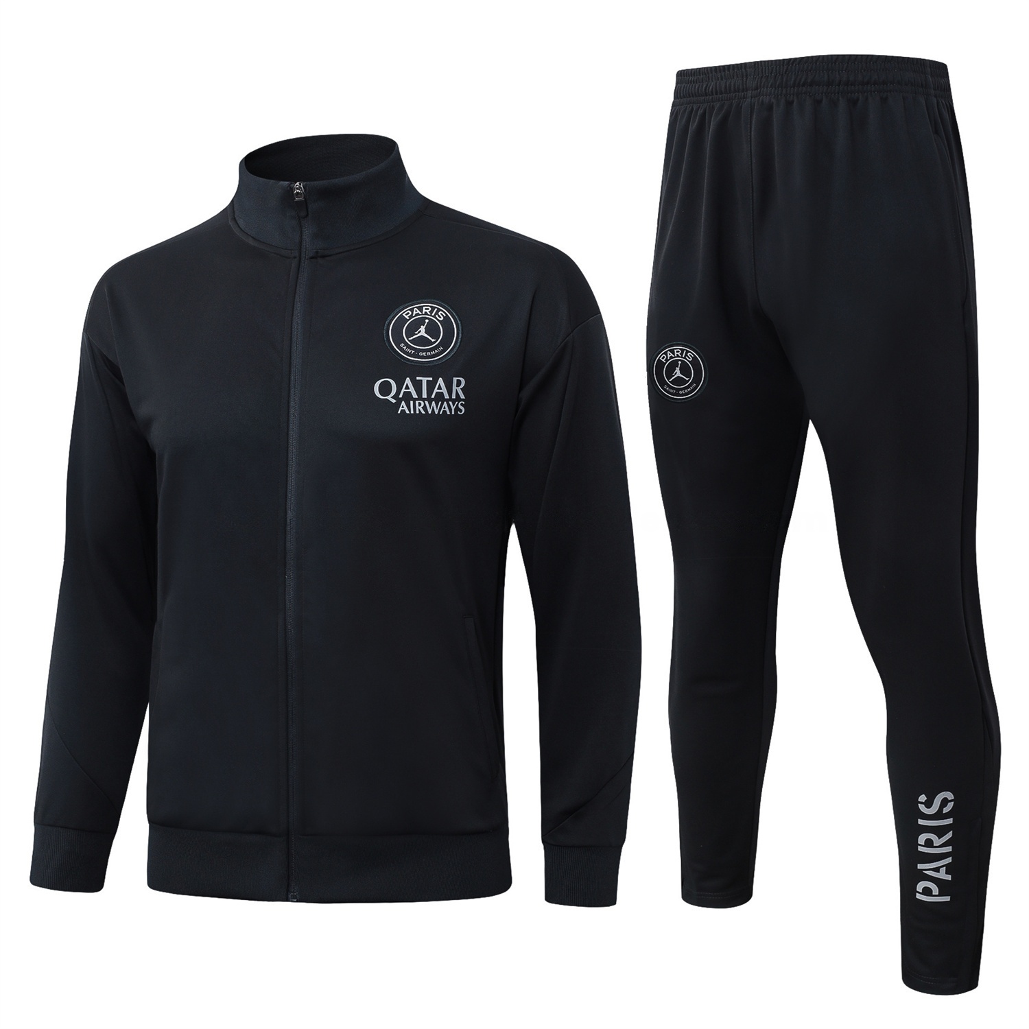Paris Saint-Germain PSG 25-26 Jacket Training Tracksuit - Pure Black top & Pants - ManixJersey