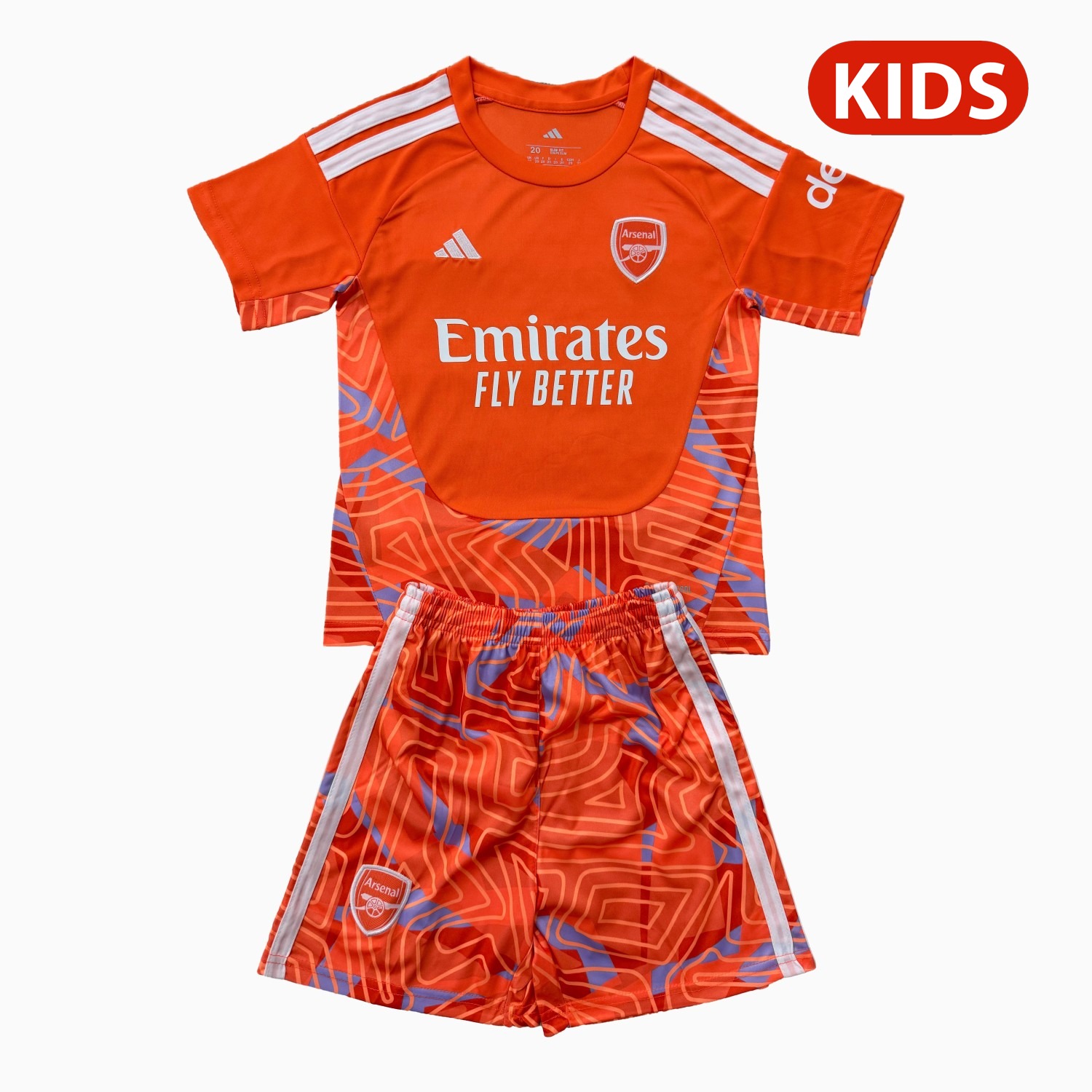 Arsenal 26-27 Orange Goalkeeper Kids Kit - ManixJersey