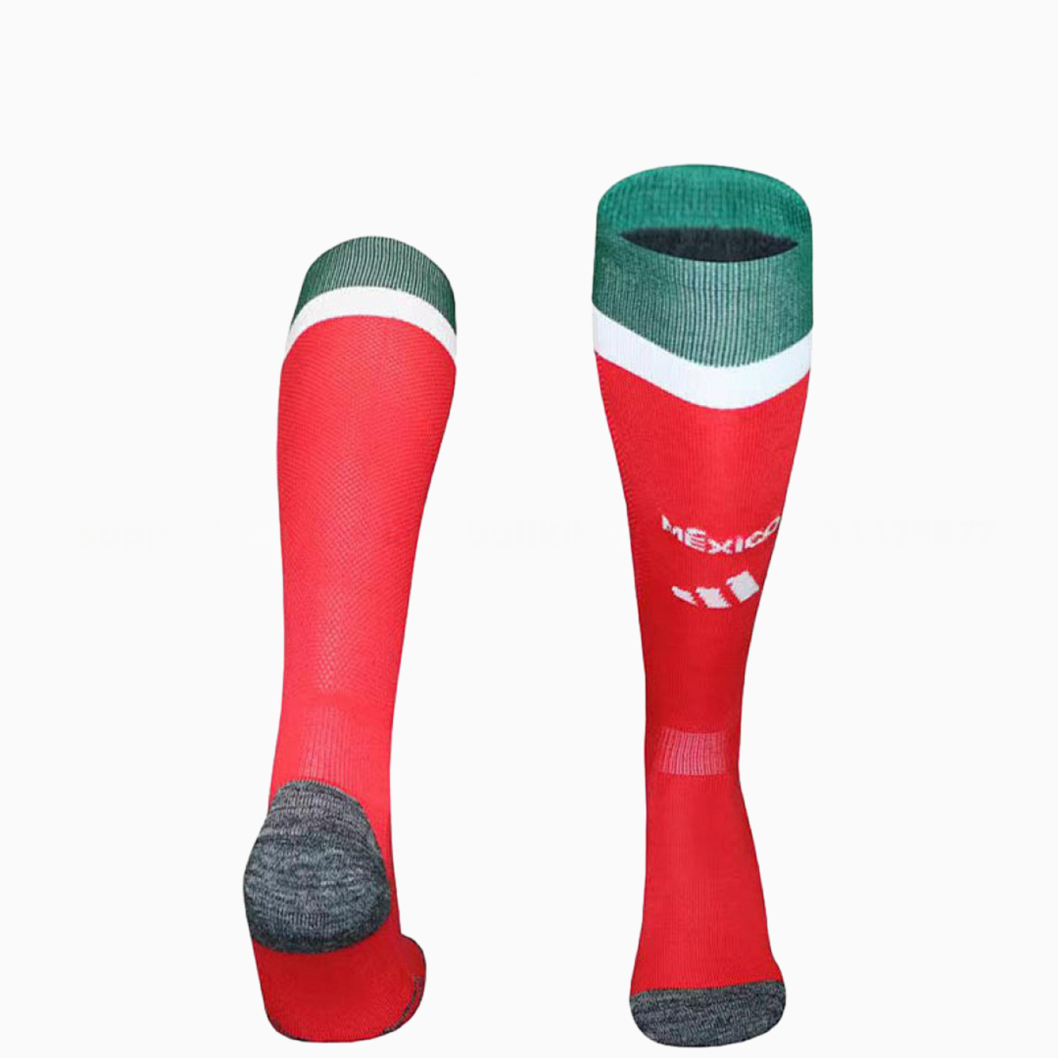 Mexico 2026 Home Terry cloth sole Socks - Red - ManixJersey