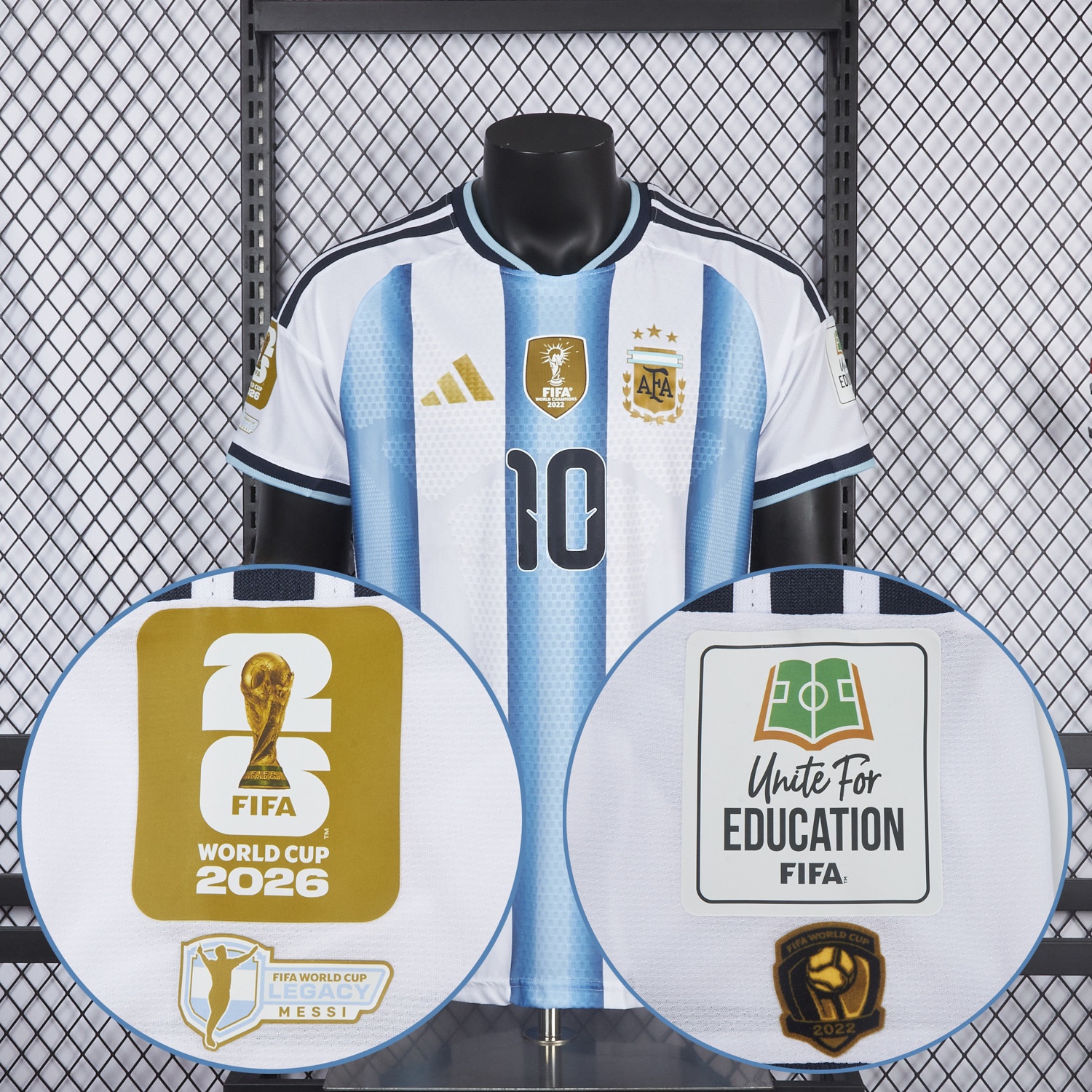 【MESSI # 10】Argentina 2026 Home Blue White Jersey - Player Version - ManixJersey