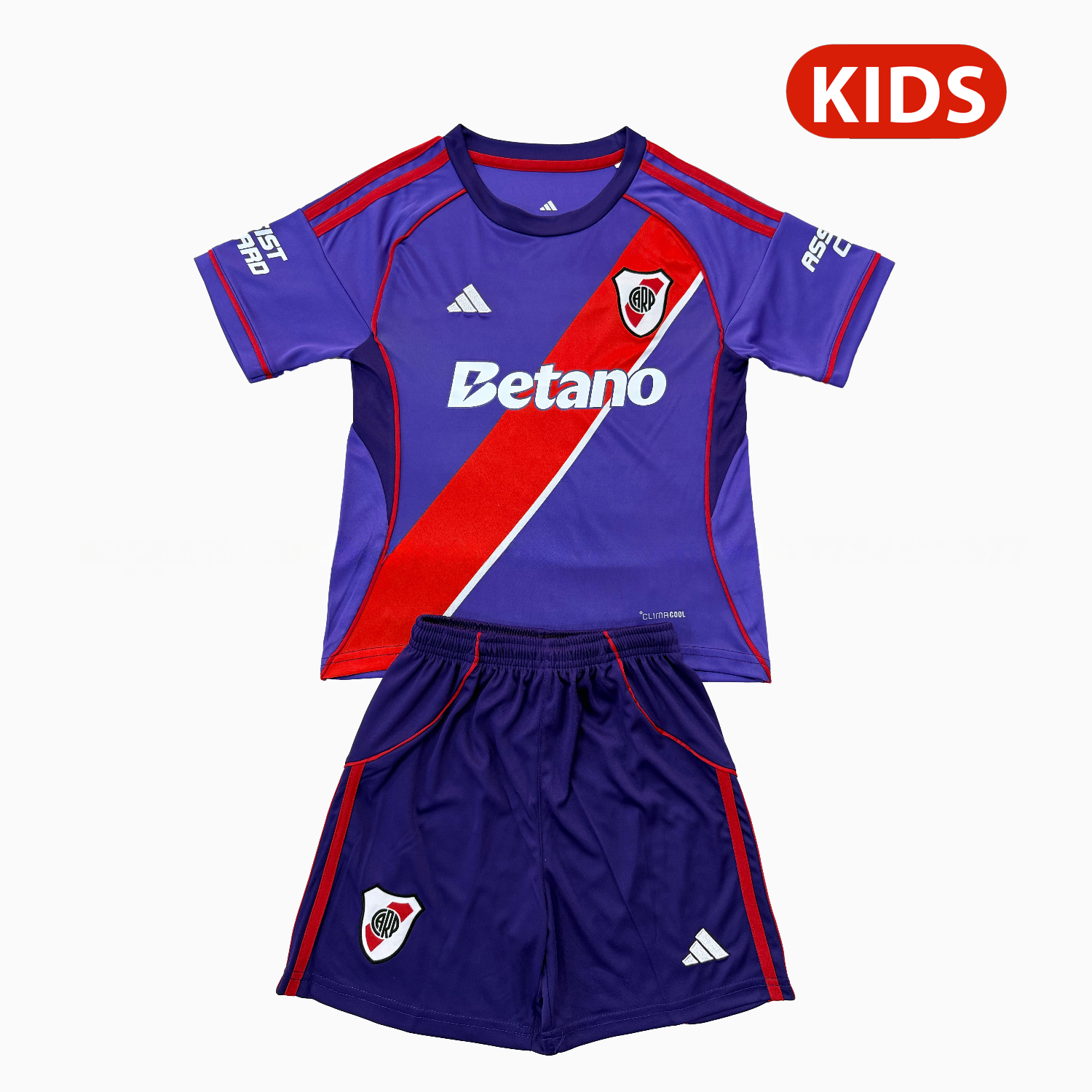 River Plate 26-27 Purple Third Kids Kit - ManixJersey