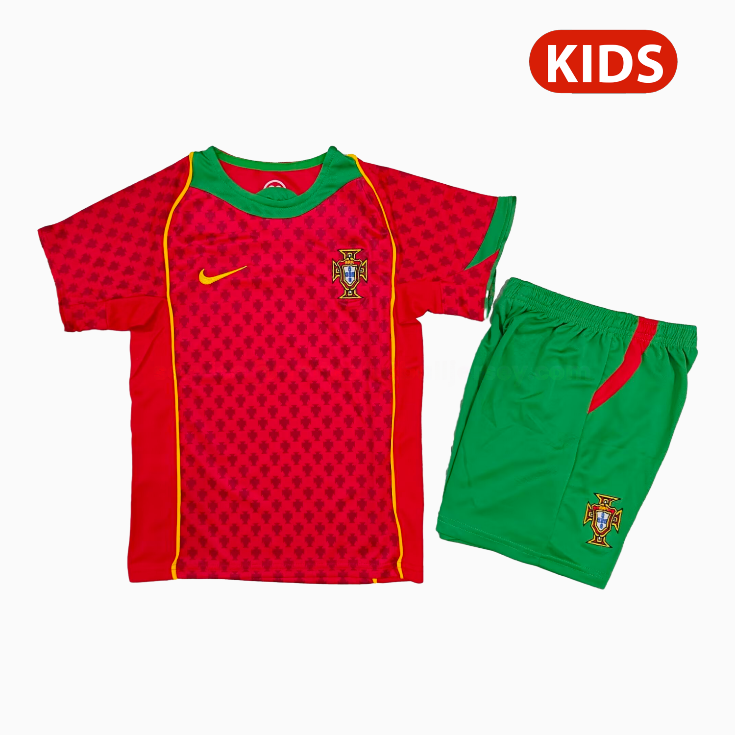 Retro Portugal 2004 Home Kids Kit - ManixJersey
