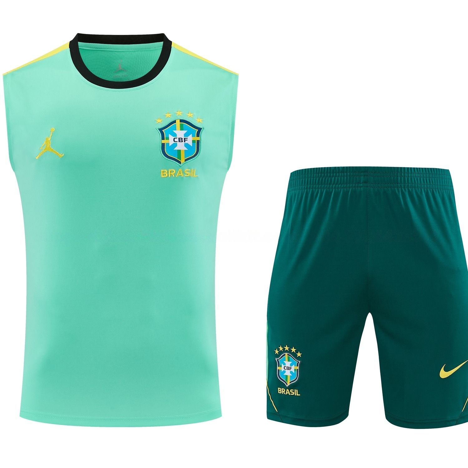 Brazil 2026 Vest Training Set - Green Vest and Dark Green Shorts - ManixJersey
