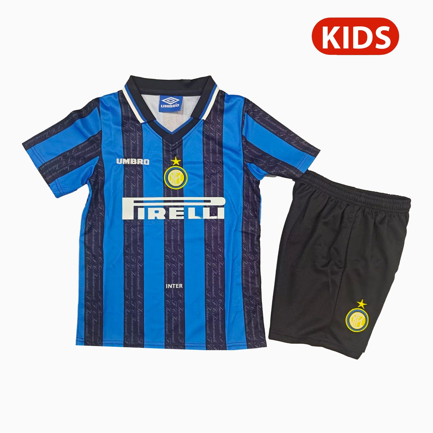 Retro Inter Milan 1997-98 Home Kids Kit - ManixJersey