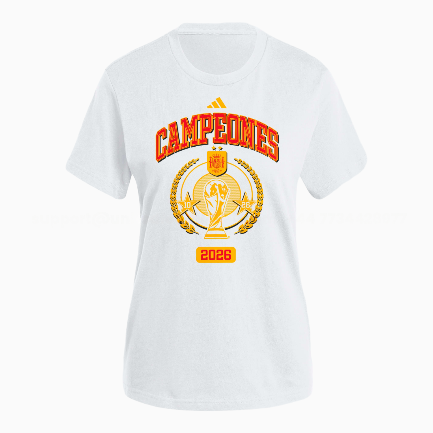 Spain 2026 World Cup Campeones Trophy White T-shirt - ManixJersey