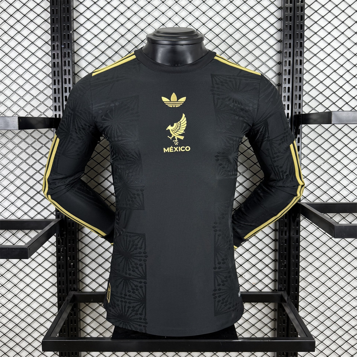 Mexico 2025 Gold Cup Black Long Sleeves Jersey - Player Version - ManixJersey