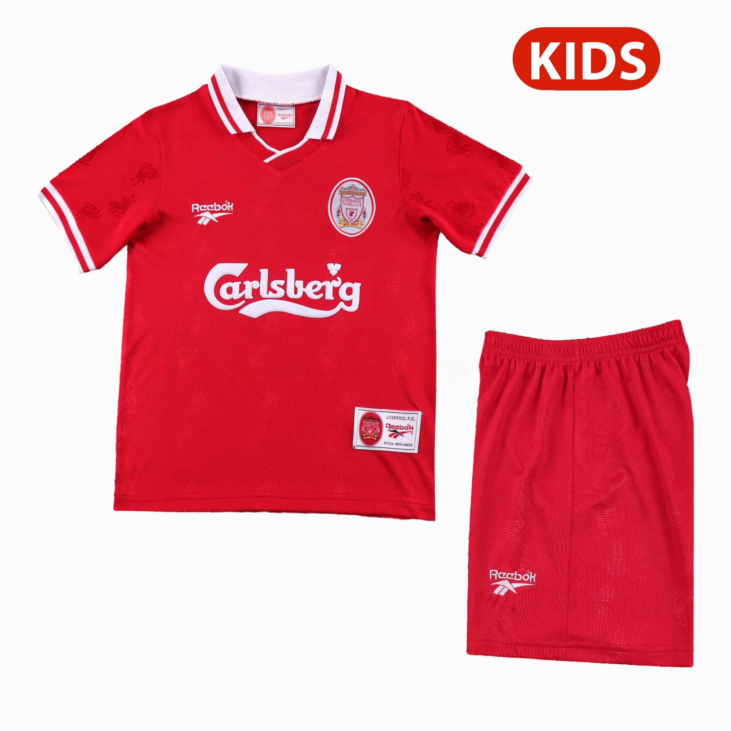 Retro Liver.pool 1996-97 Home Kids Kit - ManixJersey
