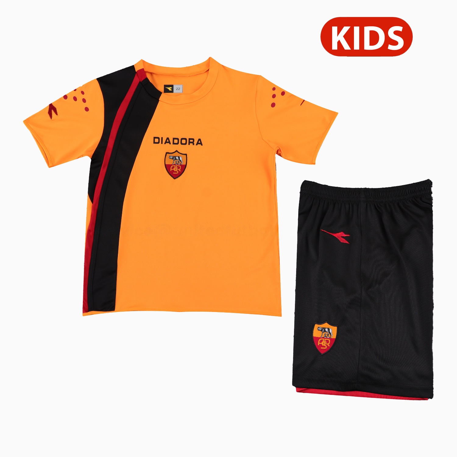 Retro Roma 2005-06 Home Kids Kit - ManixJersey