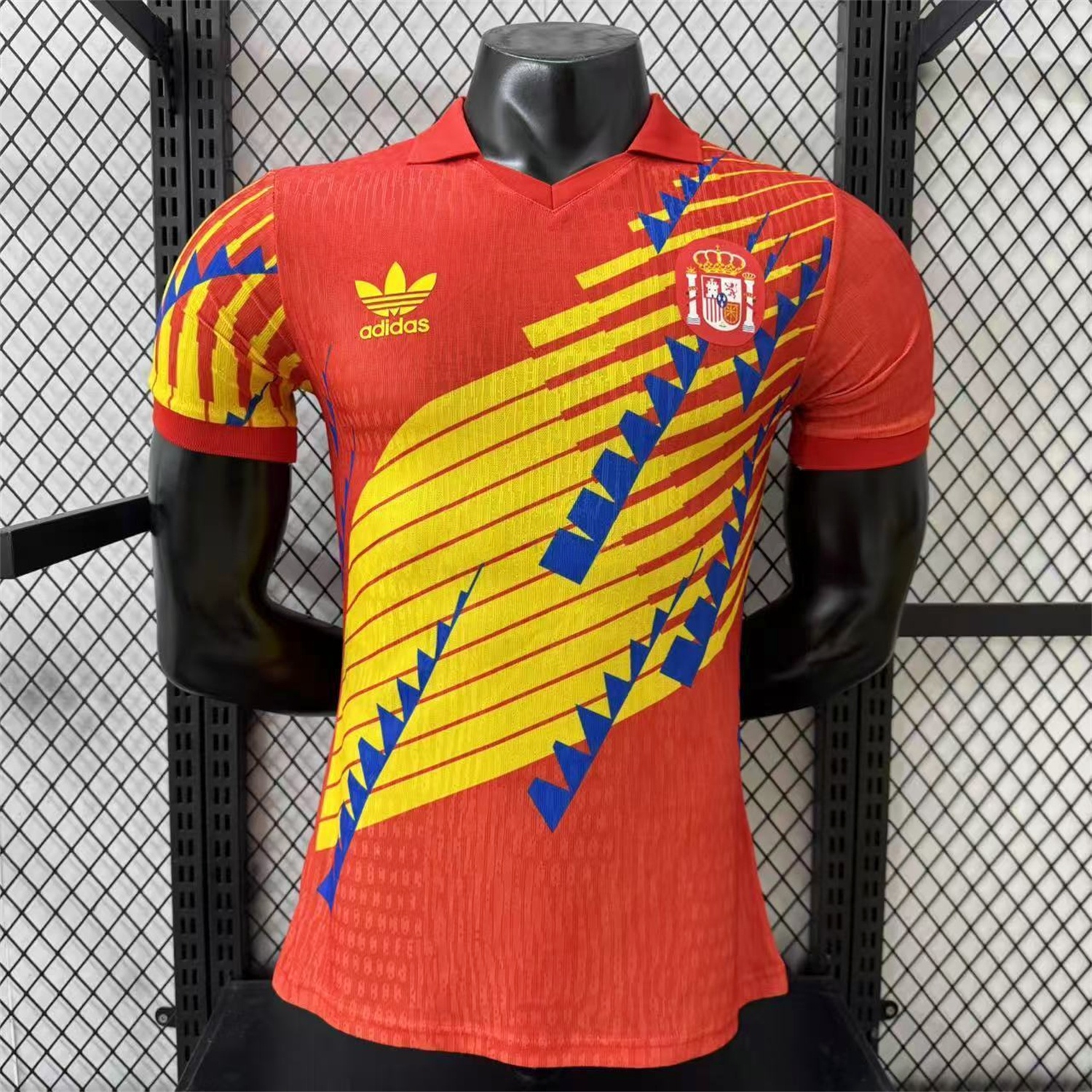 Spain 2026 Blue-Yellow Stripes Red Special Jersey - Player Version - ManixJersey